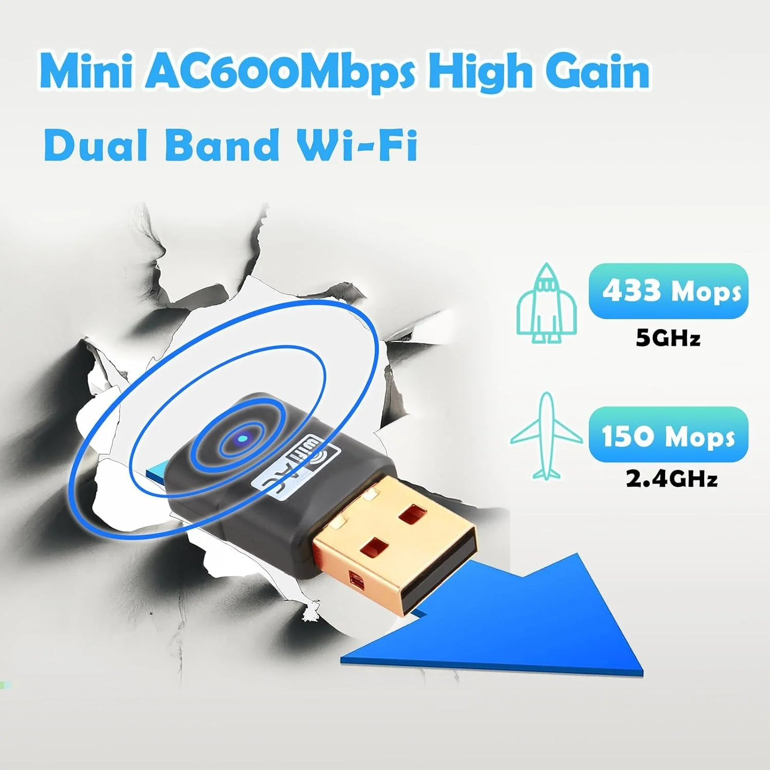 دانگل وای فای NALACAL، دانگل وای فای USB 600 مگابیت بر ثانیه، آداپتور وای فای USB شبکه بی سیم کوچک، آداپتور وای فای USB دو باند 5 گیگاهرتز 2.4 گیگاهرتز برای رایانه شخصی، آداپتور وای فای USB با بهره بالا برای ویندوز 7، 8، 10، 11، XP دانگل وای فای NALACAL، دانگل وای فای USB 600 مگابیت بر ثانیه، آداپتور وای فای USB شبکه بی سیم کوچک، آداپتور وای فای USB دو باند 5 گیگاهرتز 2.4 گیگاهرتز برای رایانه شخصی، آداپتور وای فای USB با بهره بالا برای ویندوز 7، 8، 10، 11، XP