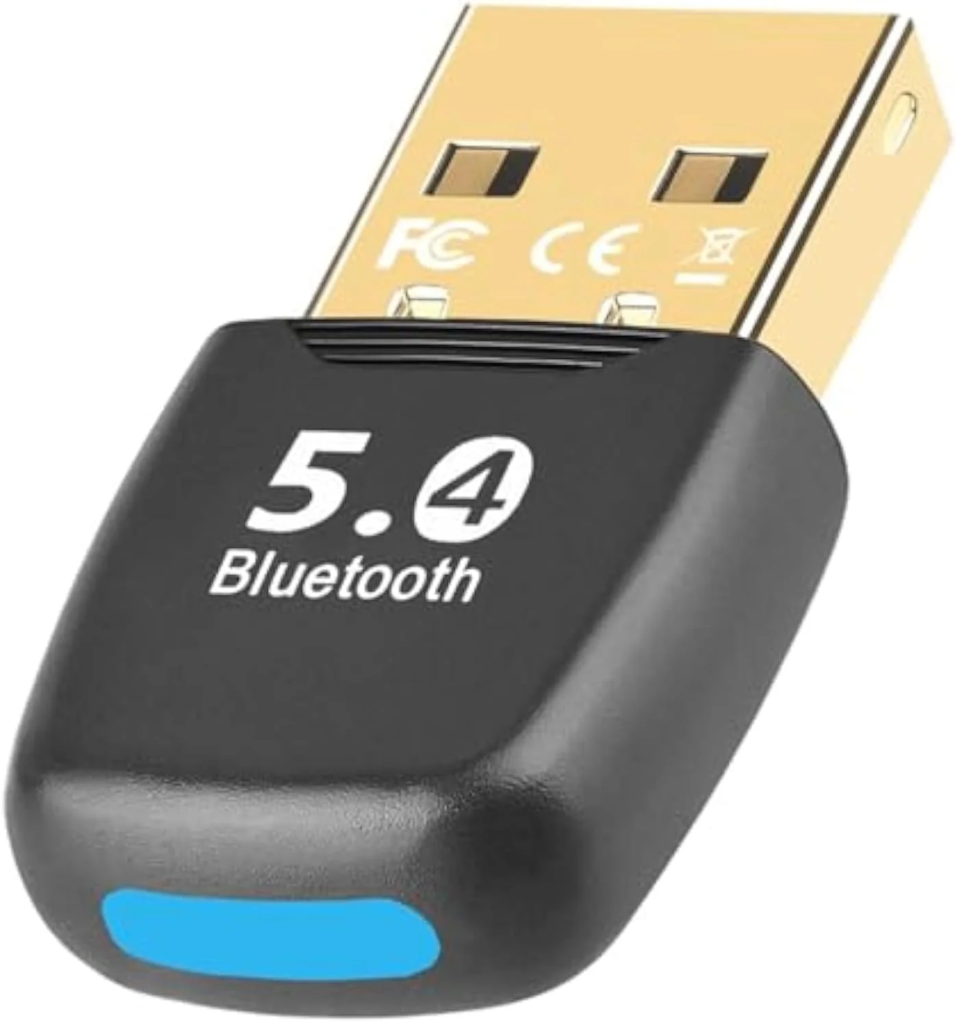 آداپتور بلوتوث USB، دانگل بلوتوث 5.4 (BR+BLE+EDR)، طراحی چراغ عقب، انتقال بی سیم برای ماوس، کیبورد، هدفون، بلندگو، چاپگر، ویندوز 11/10/8.1/7