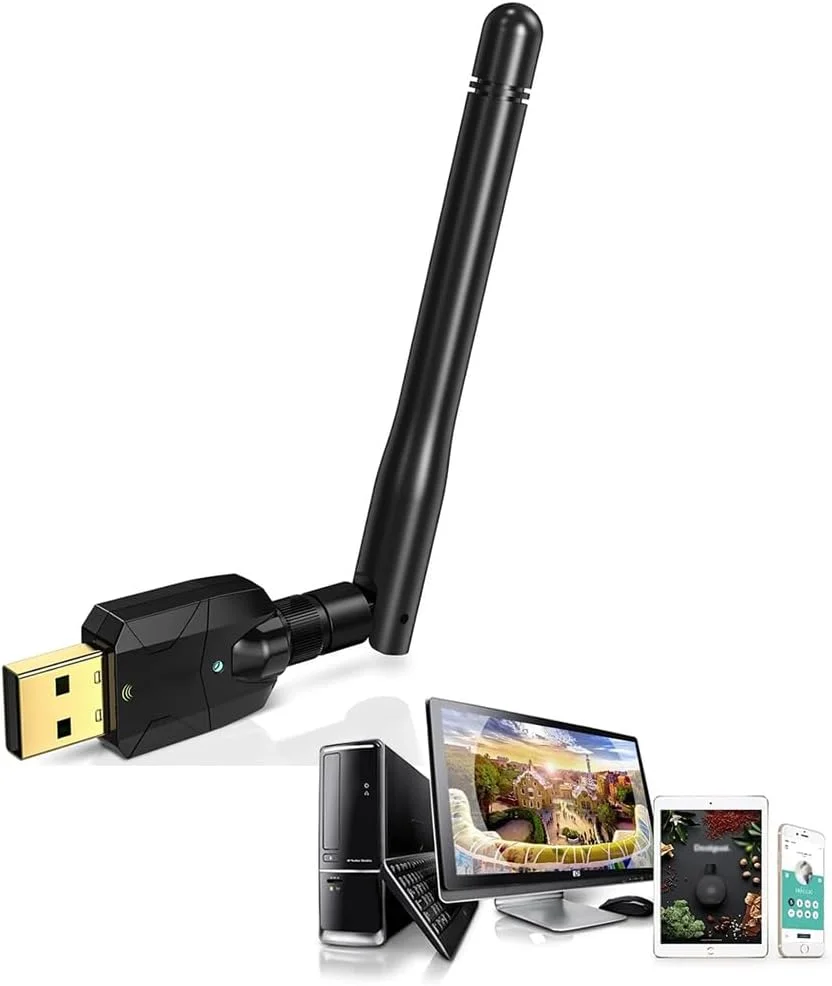 آداپتور بلوتوث 5.1 USB برد بلند NALACAL برای کامپیوتر، دانگل صوتی بی سیم 100 متری، فرستنده و گیرنده بلوتوث 5.1 برای کامپیوتر رومیزی و لپ تاپ با ویندوز 11/10/8/8.1/7