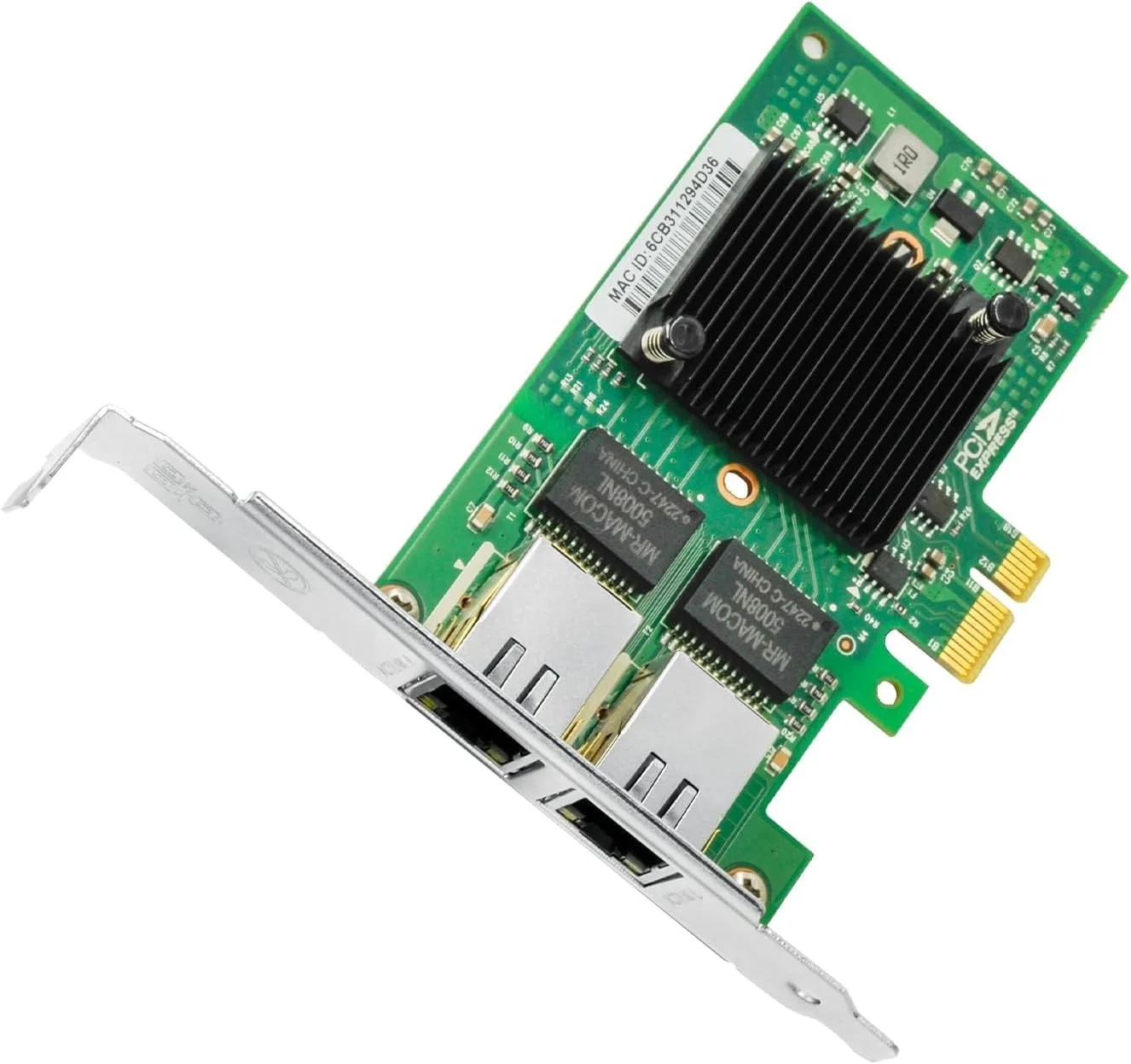 کارت شبکه گیگابیتی NALACAL با تراشه Intel I350، پورت دوگانه RJ45، کارت اترنت PCI Express 2.1 X4 با نمای کم برای ویندوز/ویندوز سرور/لینوکس، قابل مقایسه با Intel I350-T2 NIC