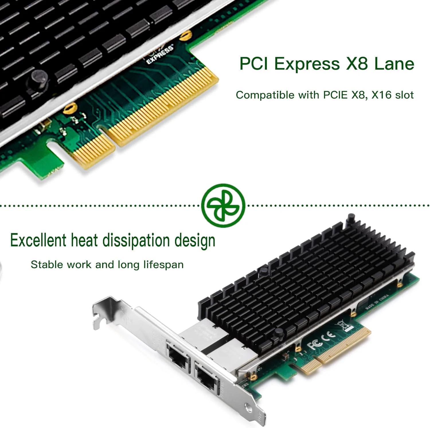 کارت شبکه 10G، تراشه Intel X540، آداپتور اترنت PCI-E NIC دو پورت RJ45، کارت آداپتور اترنت PCI Express X8، جایگزین Intel X540-T2، پشتیبانی از Windows/Windows Server/Linux/Freebsd/VMware کارت شبکه 10G، تراشه Intel X540، آداپتور اترنت PCI-E NIC دو پورت RJ45، کارت آداپتور اترنت PCI Express X8، جایگزین Intel X540-T2، پشتیبانی از Windows/Windows Server/Linux/Freebsd/VMware