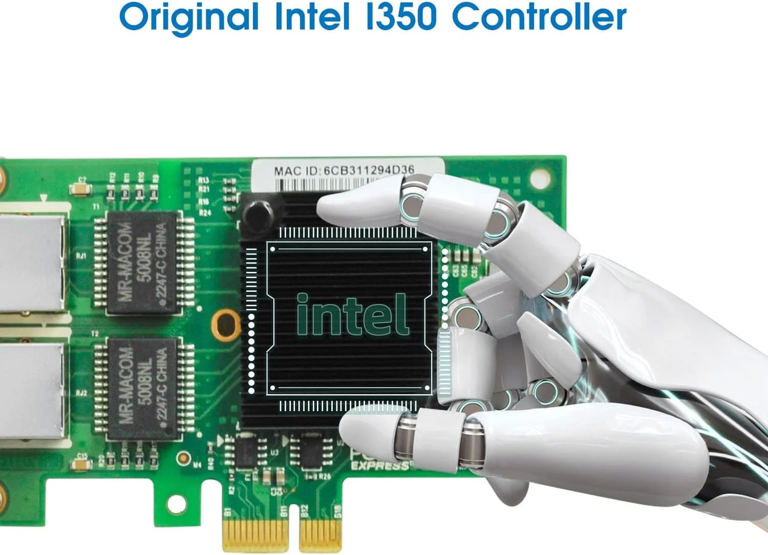 کارت شبکه گیگابیتی NALACAL با تراشه Intel I350، پورت دوگانه RJ45، کارت اترنت PCI Express 2.1 X4 با نمای کم برای ویندوز/ویندوز سرور/لینوکس، قابل مقایسه با Intel I350-T2 NIC کارت شبکه گیگابیتی NALACAL با تراشه Intel I350، پورت دوگانه RJ45، کارت اترنت PCI Express 2.1 X4 با نمای کم برای ویندوز/ویندوز سرور/لینوکس، قابل مقایسه با Intel I350-T2 NIC