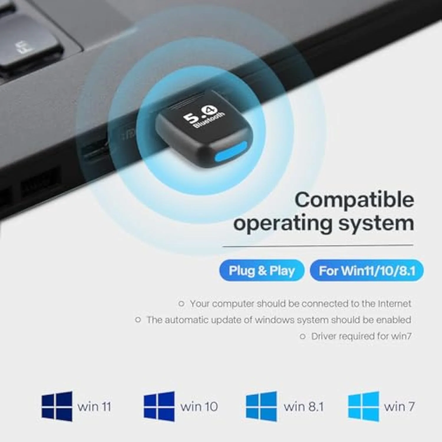 آداپتور بلوتوث USB، دانگل بلوتوث 5.4 (BR+BLE+EDR)، طراحی چراغ عقب، انتقال بی سیم برای ماوس، کیبورد، هدفون، بلندگو، چاپگر، ویندوز 11/10/8.1/7 آداپتور بلوتوث USB، دانگل بلوتوث 5.4 (BR+BLE+EDR)، طراحی چراغ عقب، انتقال بی سیم برای ماوس، کیبورد، هدفون، بلندگو، چاپگر، ویندوز 11/10/8.1/7