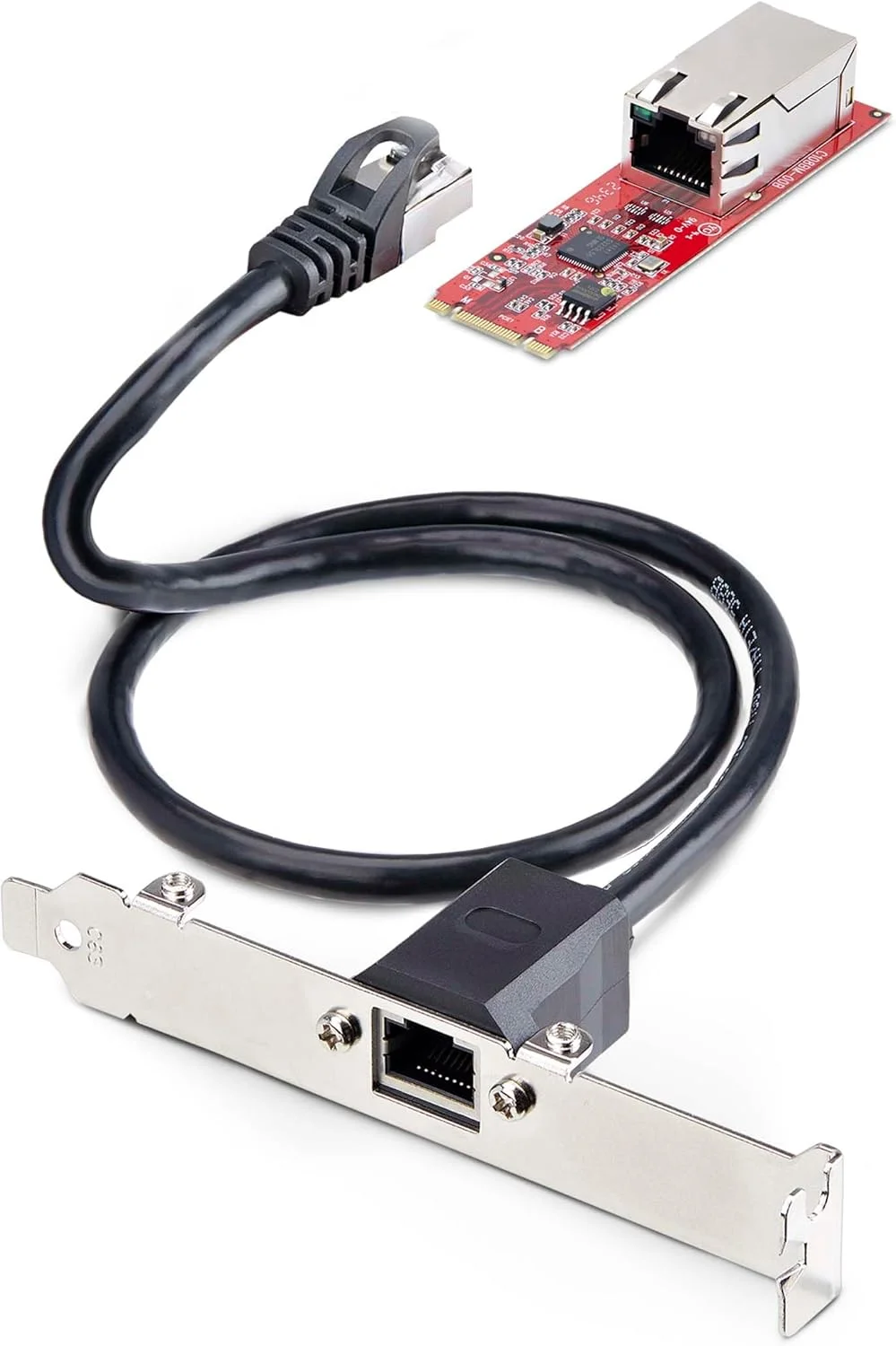 کارت شبکه M.2 با پورت 2.5GbE استار تک، اترنت NBASE-T PCIe، Intel I225-V، Multi-Gigabit، کارت LAN SFF/Desktop PC