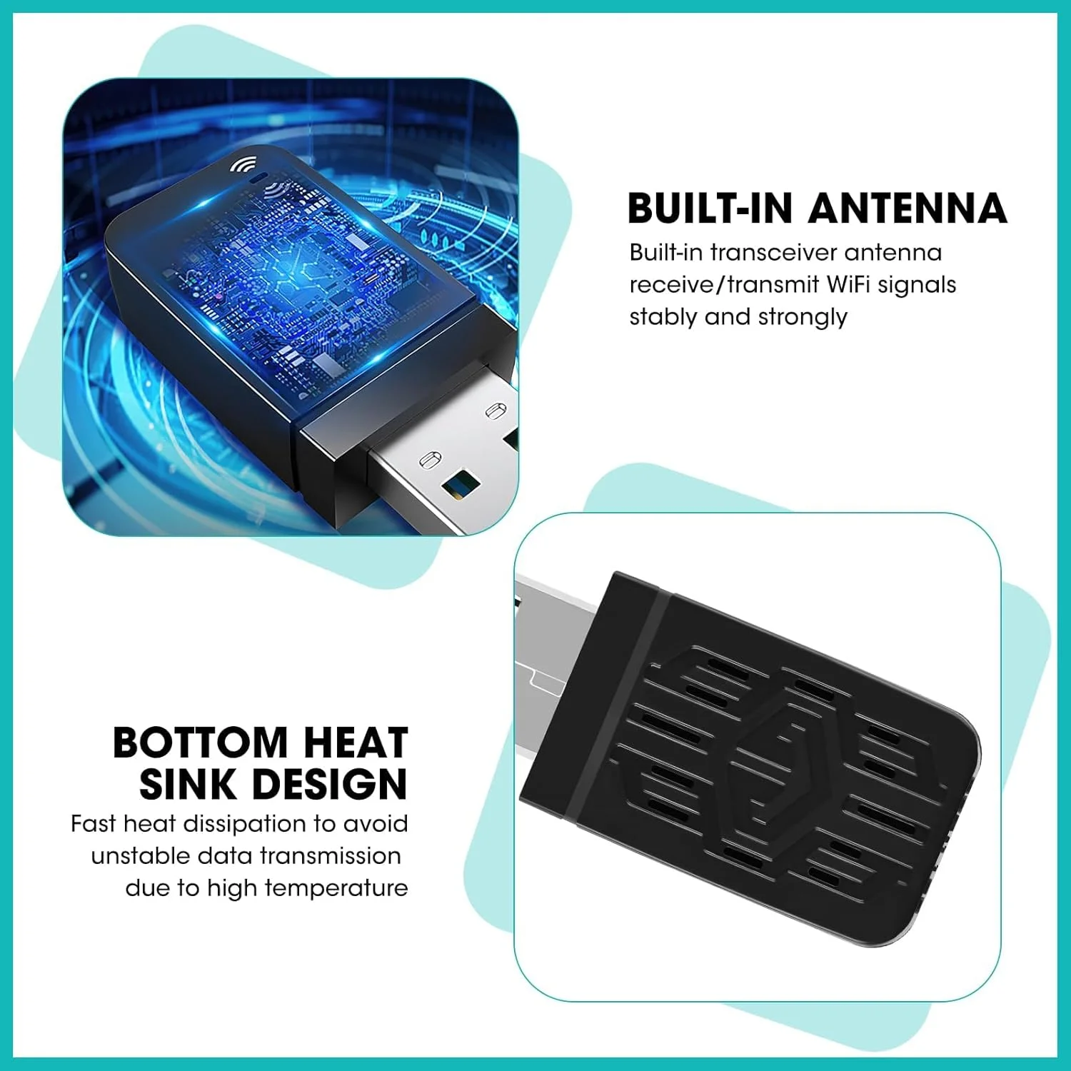 دانگل وای فای USB دو بانده NALACAL AC1300Mbps - آداپتور شبکه بی سیم Plug & Play برای کامپیوتر، لپ تاپ، تبلت - پشتیبانی از ویندوز و سیستم عامل مک دانگل وای فای USB دو بانده NALACAL AC1300Mbps - آداپتور شبکه بی سیم Plug & Play برای کامپیوتر، لپ تاپ، تبلت - پشتیبانی از ویندوز و سیستم عامل مک