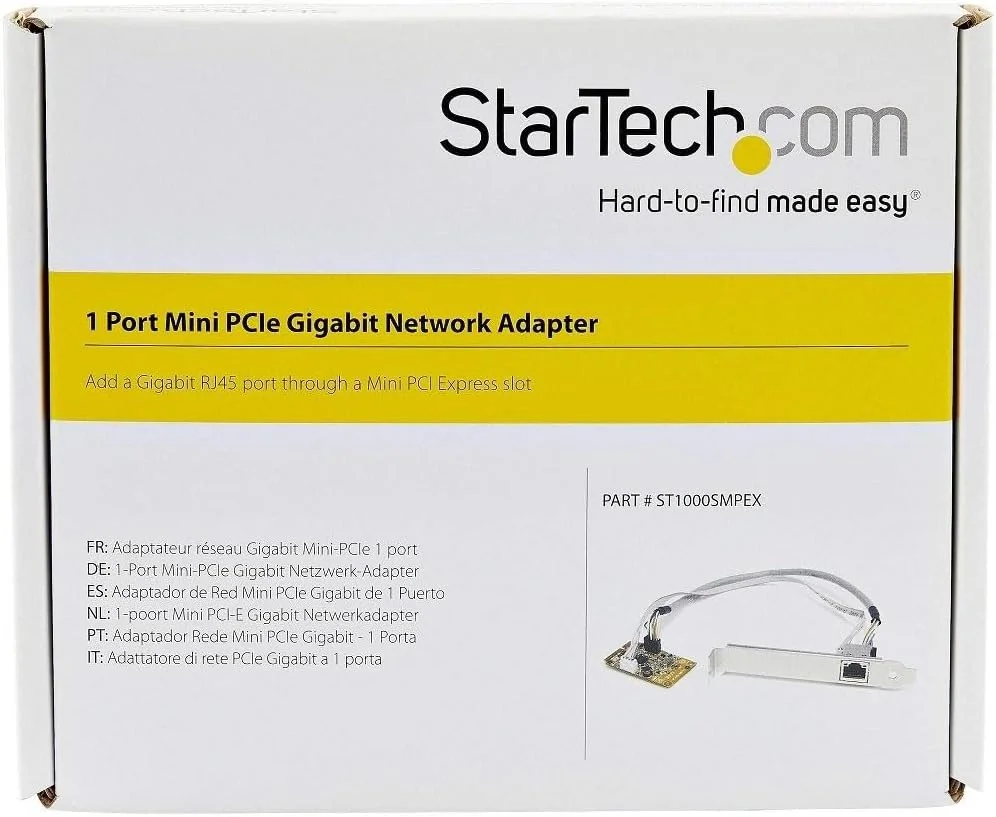 کارت شبکه Mini PCIe StarTech.com - پورت RJ45 با سرعت 10/100/1000Mbps - IEEE 802.3 - جامبو فریم - کارت شبکه (ST1000SMPEX) کارت شبکه Mini PCIe StarTech.com - پورت RJ45 با سرعت 10/100/1000Mbps - IEEE 802.3 - جامبو فریم - کارت شبکه (ST1000SMPEX)