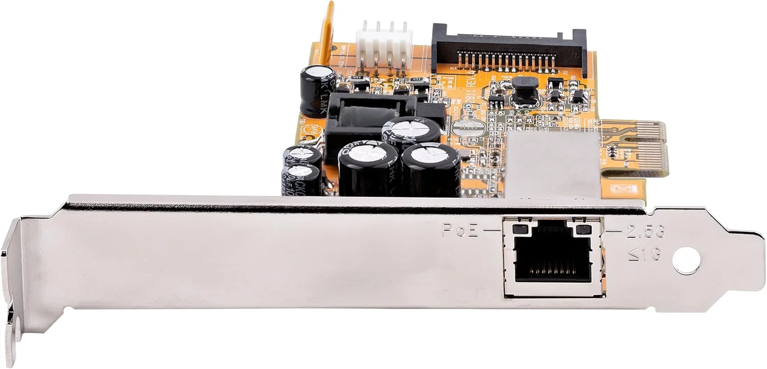 کارت شبکه PoE با سرعت 2.5 گیگابیت بر ثانیه StarTech.com، کارت اترنت PCIe با RJ45، آداپتور شبکه PoE LAN با توان 30 وات 802.3at برای رایانههای رومیزی/سرورها، آداپتور شبکه PoE LAN با براکت کم ارتفاع، NBaseT، ویندوز/لینوکس (ST1000PEXPSE) کارت شبکه PoE با سرعت 2.5 گیگابیت بر ثانیه StarTech.com، کارت اترنت PCIe با RJ45، آداپتور شبکه PoE LAN با توان 30 وات 802.3at برای رایانههای رومیزی/سرورها، آداپتور شبکه PoE LAN با براکت کم ارتفاع، NBaseT، ویندوز/لینوکس (ST1000PEXPSE)