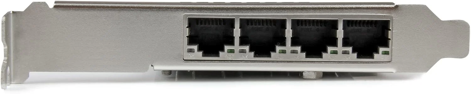 کارت شبکه 4 پورت PCIe استار تک - پورت RJ45 - چیپست Intel i350 - کارت شبکه سرور/رومیزی اترنت - کارت NIC دوگانه گیگابیتی (ST4000SPEXI)، مشکی کارت شبکه 4 پورت PCIe استار تک - پورت RJ45 - چیپست Intel i350 - کارت شبکه سرور/رومیزی اترنت - کارت NIC دوگانه گیگابیتی (ST4000SPEXI)، مشکی