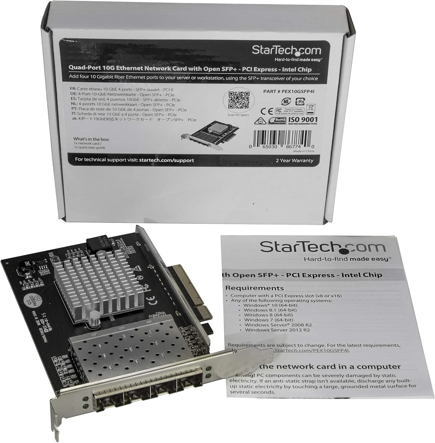 کارت شبکه چهار پورت 10G SFP+ استار تک - آداپتور همگرا Intel XL710 Open SFP+ - کارت شبکه سرور PCIe 10 گیگابیتی اترنت - کارت LAN فیبر نوری 10GbE - Dell PowerEdge HPE ProLiant (PEX10GSFP4I) کارت شبکه چهار پورت 10G SFP+ استار تک - آداپتور همگرا Intel XL710 Open SFP+ - کارت شبکه سرور PCIe 10 گیگابیتی اترنت - کارت LAN فیبر نوری 10GbE - Dell PowerEdge HPE ProLiant (PEX10GSFP4I)