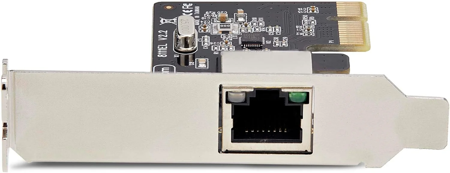 کارت شبکه گیگابیتی تک پورت PCIe استار تک، کارت NIC با ارتفاع کم، کارت LAN PCI Express، Realtek RTL8111H، سازگار با TAA کارت شبکه گیگابیتی تک پورت PCIe استار تک، کارت NIC با ارتفاع کم، کارت LAN PCI Express، Realtek RTL8111H، سازگار با TAA
