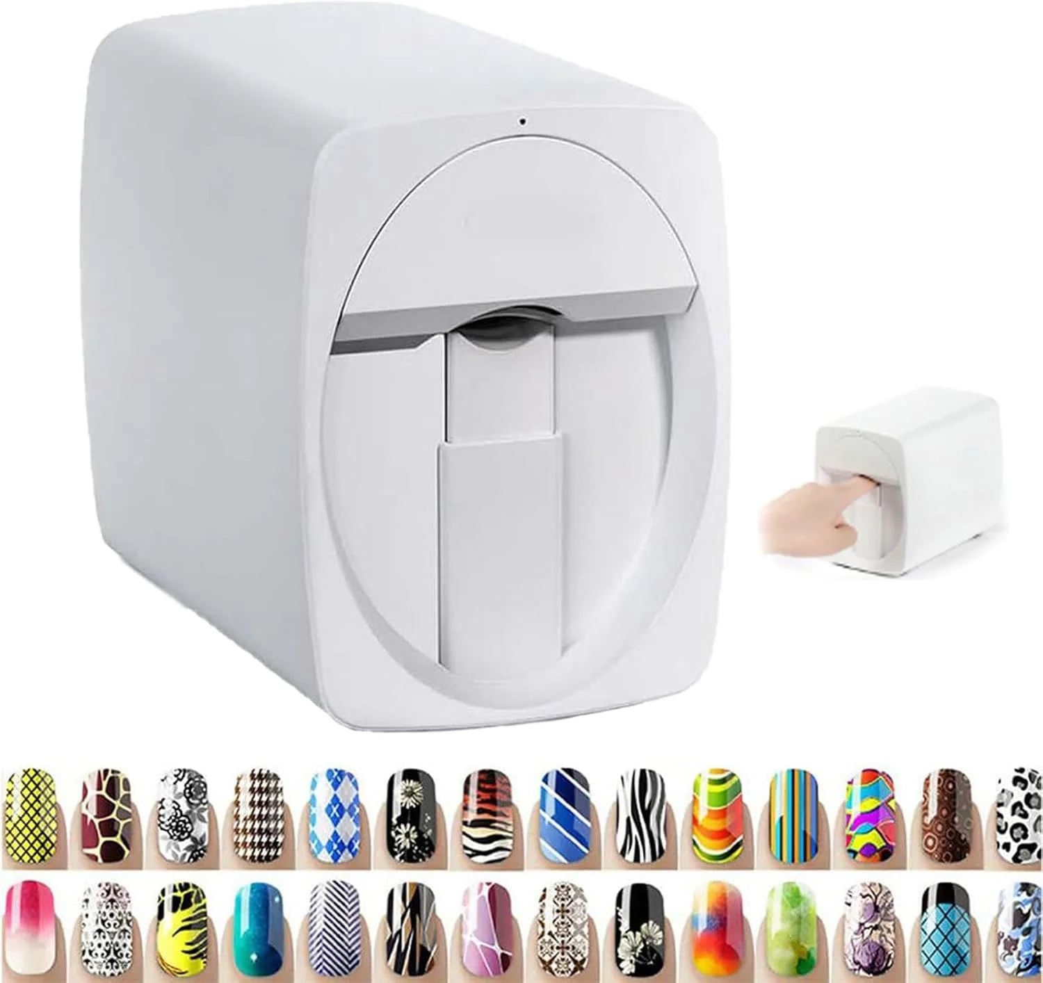 دستگاه چاپ ناخن طرح سه بعدی، چاپگر قابل حمل با وضوح 2400dpi، پشتیبانی از WIFI و DIY، مناسب برای استودیو ناخن، ناخن کار و علاقه مندان به ناخن (سفید) دستگاه چاپ ناخن طرح سه بعدی، چاپگر قابل حمل با وضوح 2400dpi، پشتیبانی از WIFI و DIY، مناسب برای استودیو ناخن، ناخن کار و علاقه مندان به ناخن (سفید)