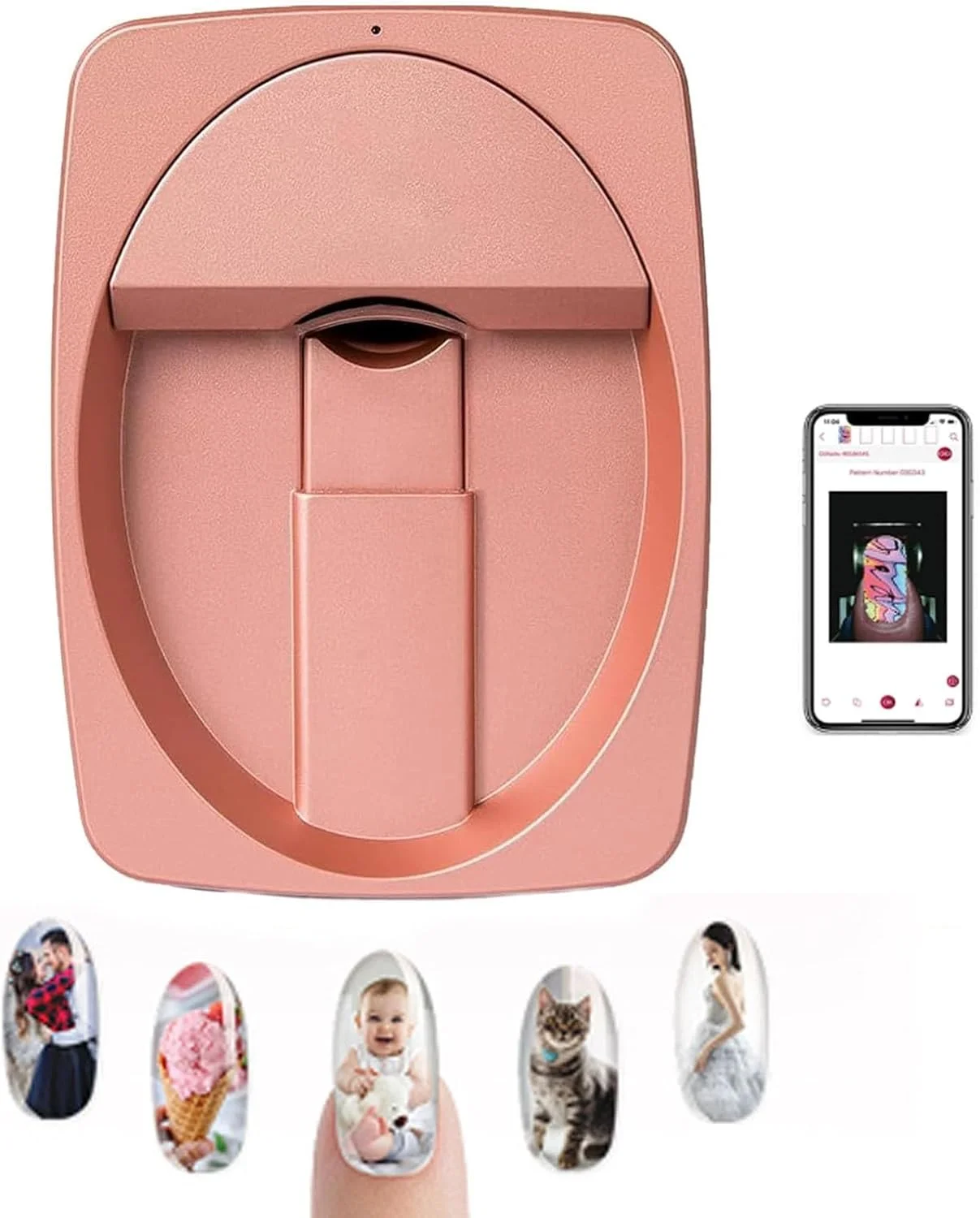 دستگاه چاپ ناخن دیجیتال RSQQL، دستگاه طراحی ناخن سه بعدی قابل حمل، دستگاه چاپ ناخن DIY برای استفاده خانگی و سالن های ناخن، هدیه ای برای دختران و زنان (رزگلد) دستگاه چاپ ناخن دیجیتال RSQQL، دستگاه طراحی ناخن سه بعدی قابل حمل، دستگاه چاپ ناخن DIY برای استفاده خانگی و سالن های ناخن، هدیه ای برای دختران و زنان (رزگلد)