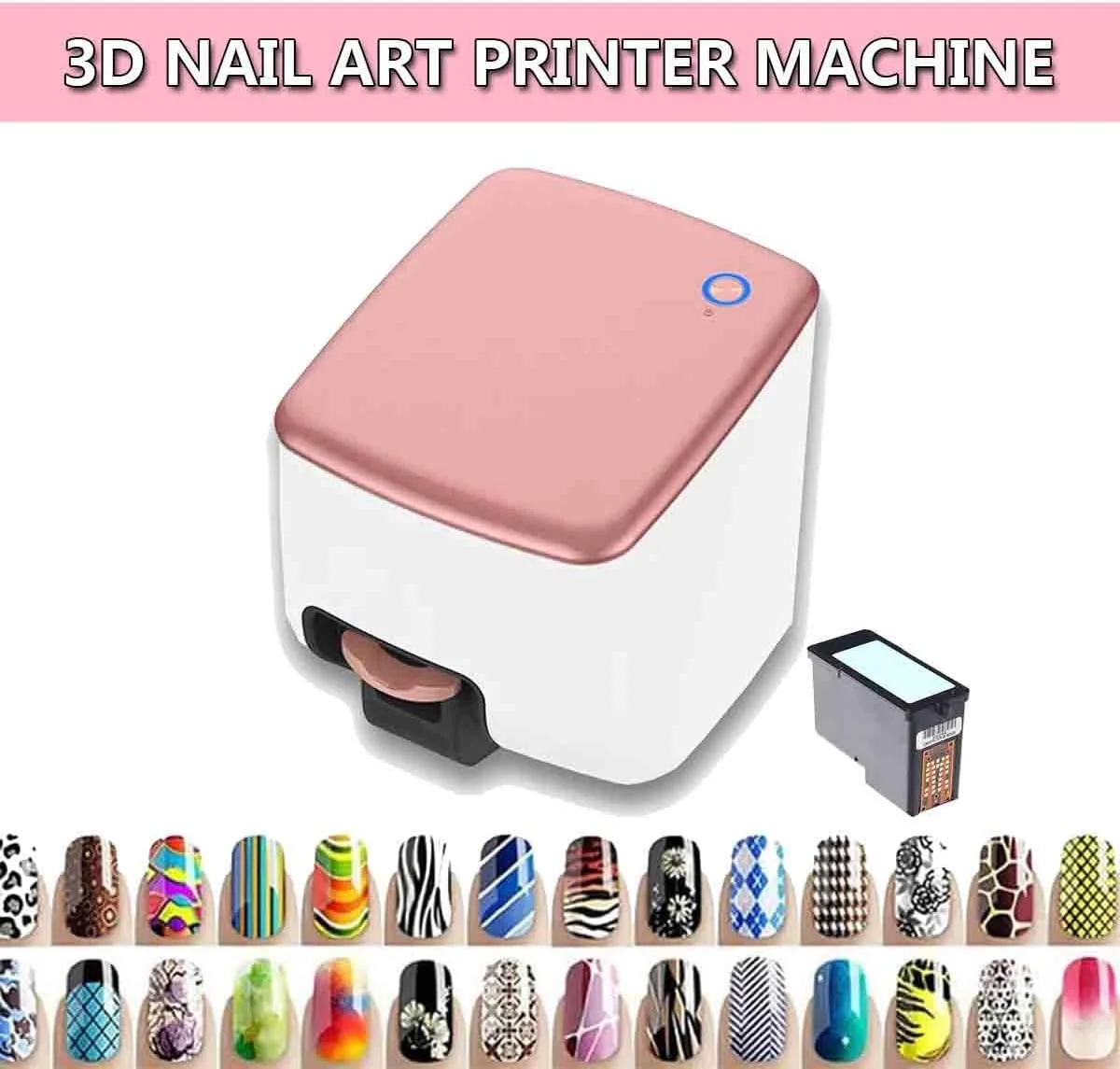 دستگاه چاپ ناخن سه بعدی، دستگاه چاپ هنر ناخن مینی الکتریکی، کنترل اتصال وای فای، 10 ثانیه نقاشی، پشتیبانی از چاپ حدود 500 سطح ناخن، با کارتریج جوهر برای استودیو ناخن/ناخن کار دستگاه چاپ ناخن سه بعدی، دستگاه چاپ هنر ناخن مینی الکتریکی، کنترل اتصال وای فای، 10 ثانیه نقاشی، پشتیبانی از چاپ حدود 500 سطح ناخن، با کارتریج جوهر برای استودیو ناخن/ناخن کار