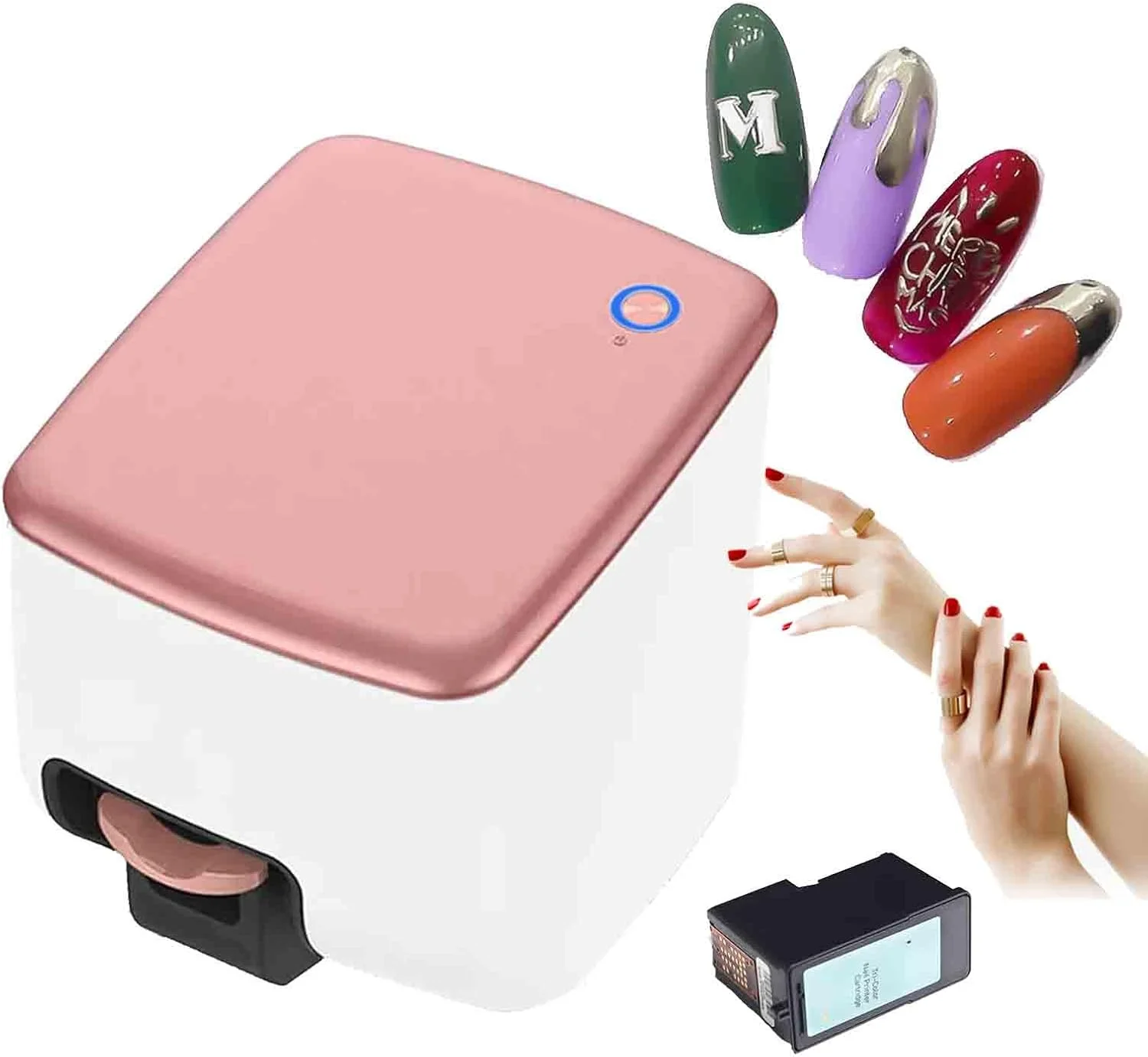 دستگاه چاپ ناخن برقی مینی 4800dpi، چاپگر دیجیتال سه بعدی ناخن، طراحی در 10 ثانیه، پشتیبانی از چاپ حدود 500 سطح ناخن، همراه با کارتریج جوهر برای استودیو ناخن/علاقه مندان به ناخن/ناخن کار دستگاه چاپ ناخن برقی مینی 4800dpi، چاپگر دیجیتال سه بعدی ناخن، طراحی در 10 ثانیه، پشتیبانی از چاپ حدود 500 سطح ناخن، همراه با کارتریج جوهر برای استودیو ناخن/علاقه مندان به ناخن/ناخن کار