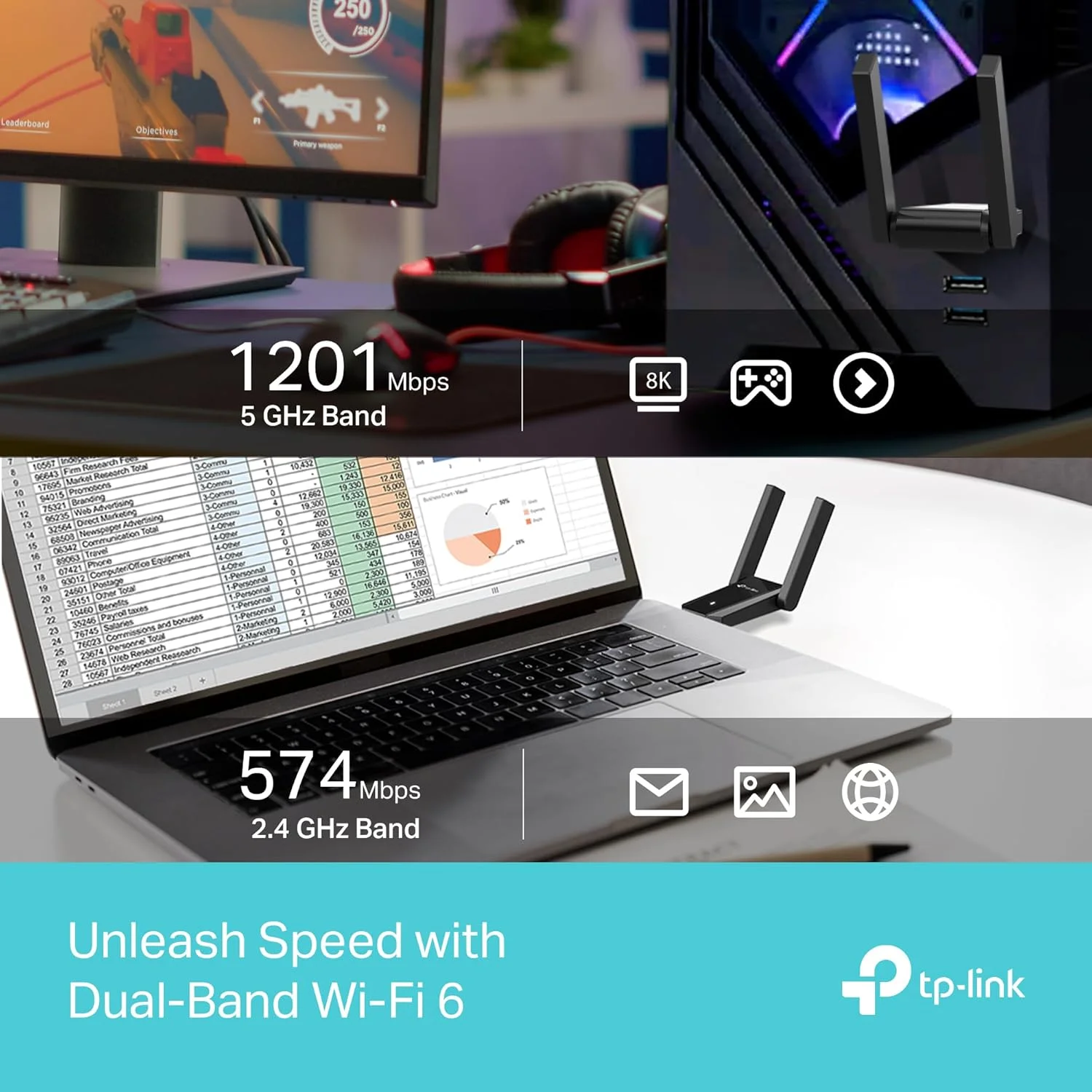 آداپتور وای فای USB 3.0 تی پی-لینک مدل Archer TX30U Plus - AX1800 WiFi 6 دو بانده با قابلیت اتصال آسان، دارای فرکانس 2.4 گیگاهرتز، 5 گیگاهرتز، 2 آنتن با بهره بالا و WPA3 آداپتور وای فای USB 3.0 تی پی-لینک مدل Archer TX30U Plus - AX1800 WiFi 6 دو بانده با قابلیت اتصال آسان، دارای فرکانس 2.4 گیگاهرتز، 5 گیگاهرتز، 2 آنتن با بهره بالا و WPA3