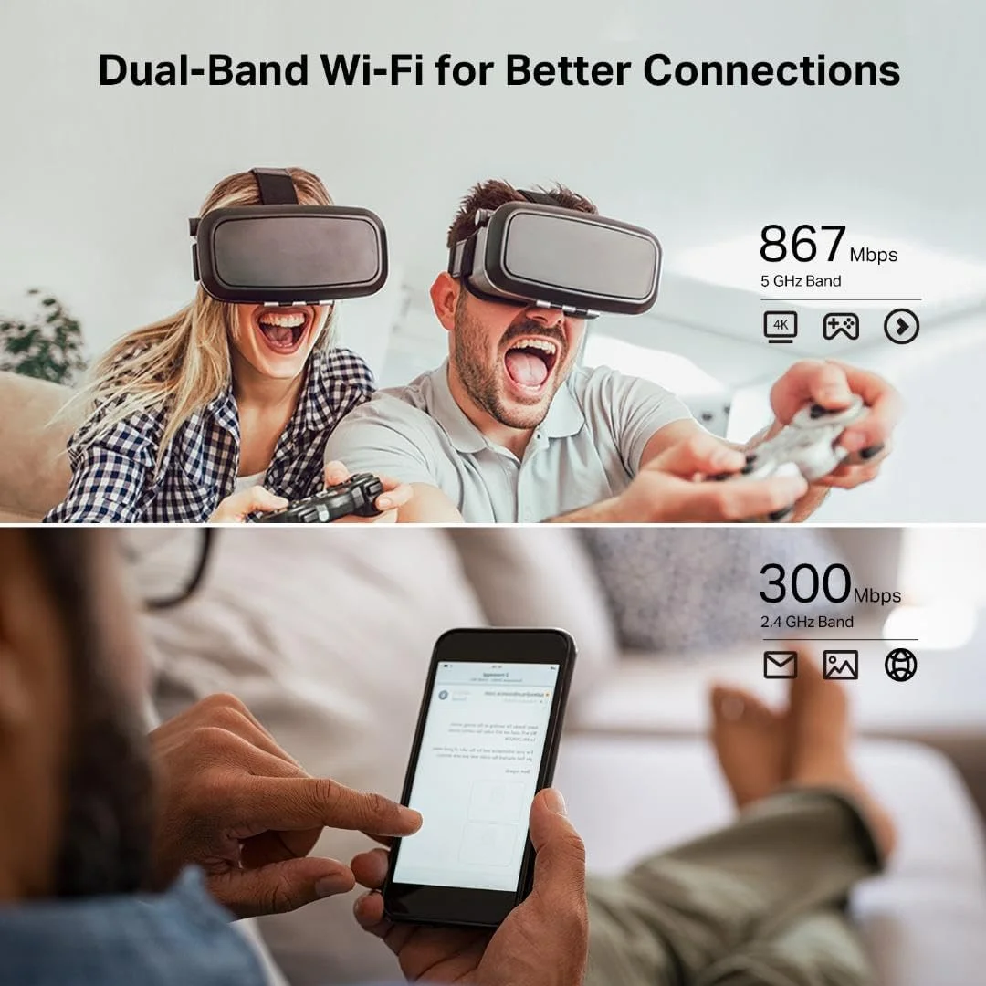 روتر وای فای TP-Link AC1200 (Archer A54) - روتر اینترنت بی سیم دو بانده، 4 پورت اترنت سریع 10/100 مگابیت بر ثانیه، پشتیبانی از وای فای مهمان، حالت Access Point، IPv6 و کنترل والدین روتر وای فای TP-Link AC1200 (Archer A54) - روتر اینترنت بی سیم دو بانده، 4 پورت اترنت سریع 10/100 مگابیت بر ثانیه، پشتیبانی از وای فای مهمان، حالت Access Point، IPv6 و کنترل والدین