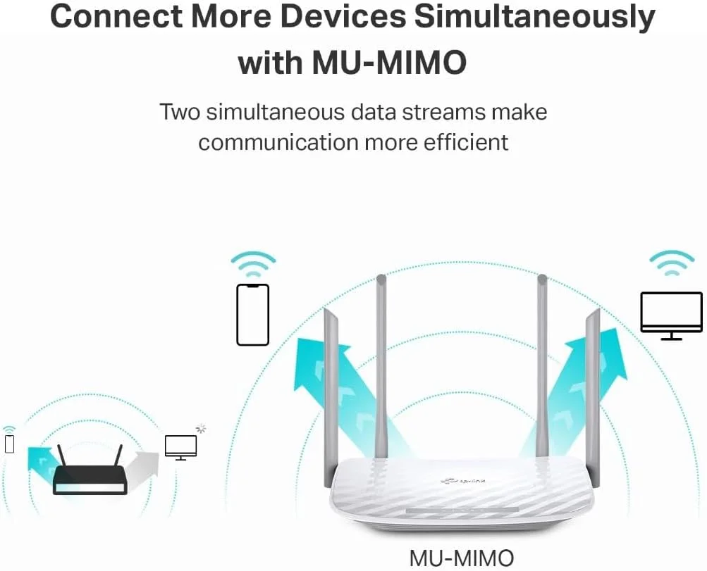 روتر وای فای TP-Link AC1200 (Archer A54) - روتر اینترنت بی سیم دو بانده، 4 پورت اترنت سریع 10/100 مگابیت بر ثانیه، پشتیبانی از وای فای مهمان، حالت Access Point، IPv6 و کنترل والدین روتر وای فای TP-Link AC1200 (Archer A54) - روتر اینترنت بی سیم دو بانده، 4 پورت اترنت سریع 10/100 مگابیت بر ثانیه، پشتیبانی از وای فای مهمان، حالت Access Point، IPv6 و کنترل والدین