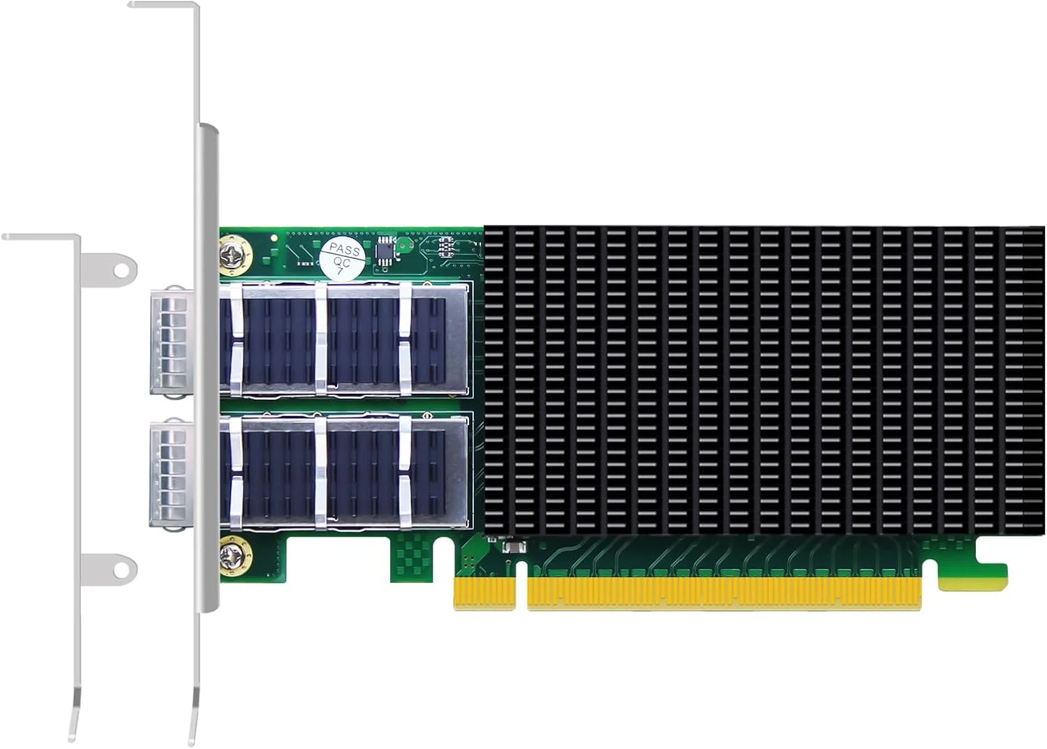 کارت شبکه سرور 2 پورت 100 گیگابیت GLOTRENDS ST7338 QSFP28 با کنترلر Mellanox ConnectX-5، رابط PCIe 4.0 X16، پشتیبانی از RDMA (RoCE v2)، نه Infiniband