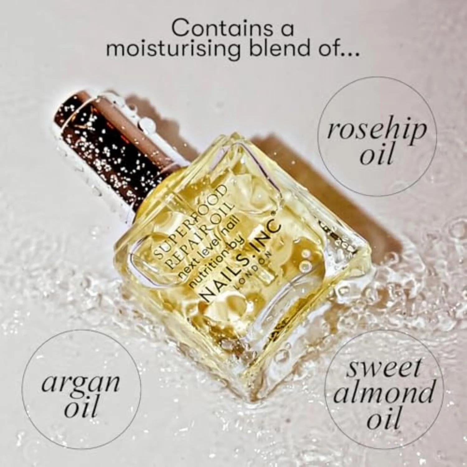 روغن ترمیم کننده ناخن سوپرفود Nails Inc، درمان آبرسان