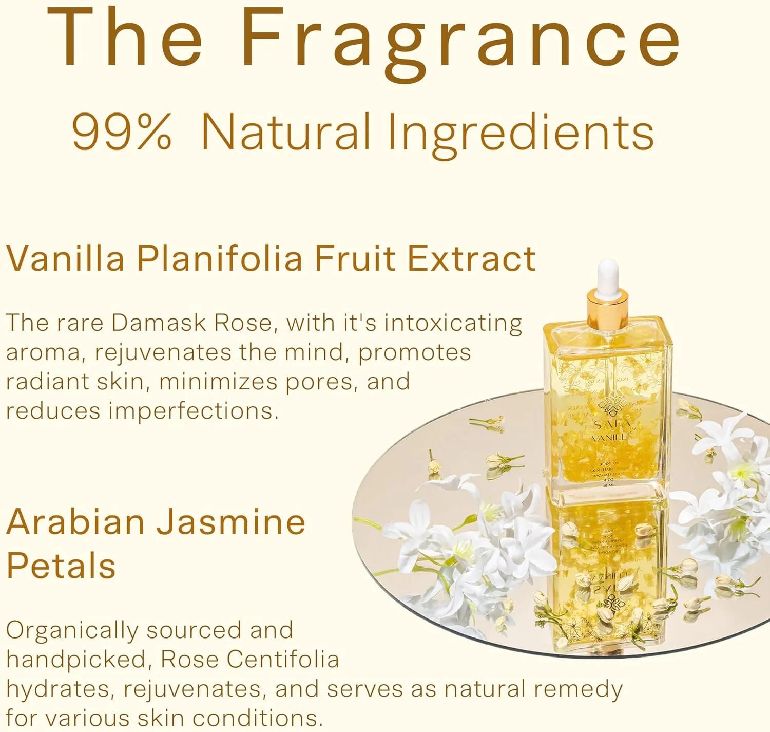 روغن وانیلی SAFA - روغن ارگانیک برای صورت، بدن، مو، ناخن و رایحه درمانی | عصاره وانیل و گلبرگ های معطر یاس سامباک عربی شناور | مرطوب کننده برای آقایان و بانوان روغن وانیلی SAFA - روغن ارگانیک برای صورت، بدن، مو، ناخن و رایحه درمانی | عصاره وانیل و گلبرگ های معطر یاس سامباک عربی شناور | مرطوب کننده برای آقایان و بانوان