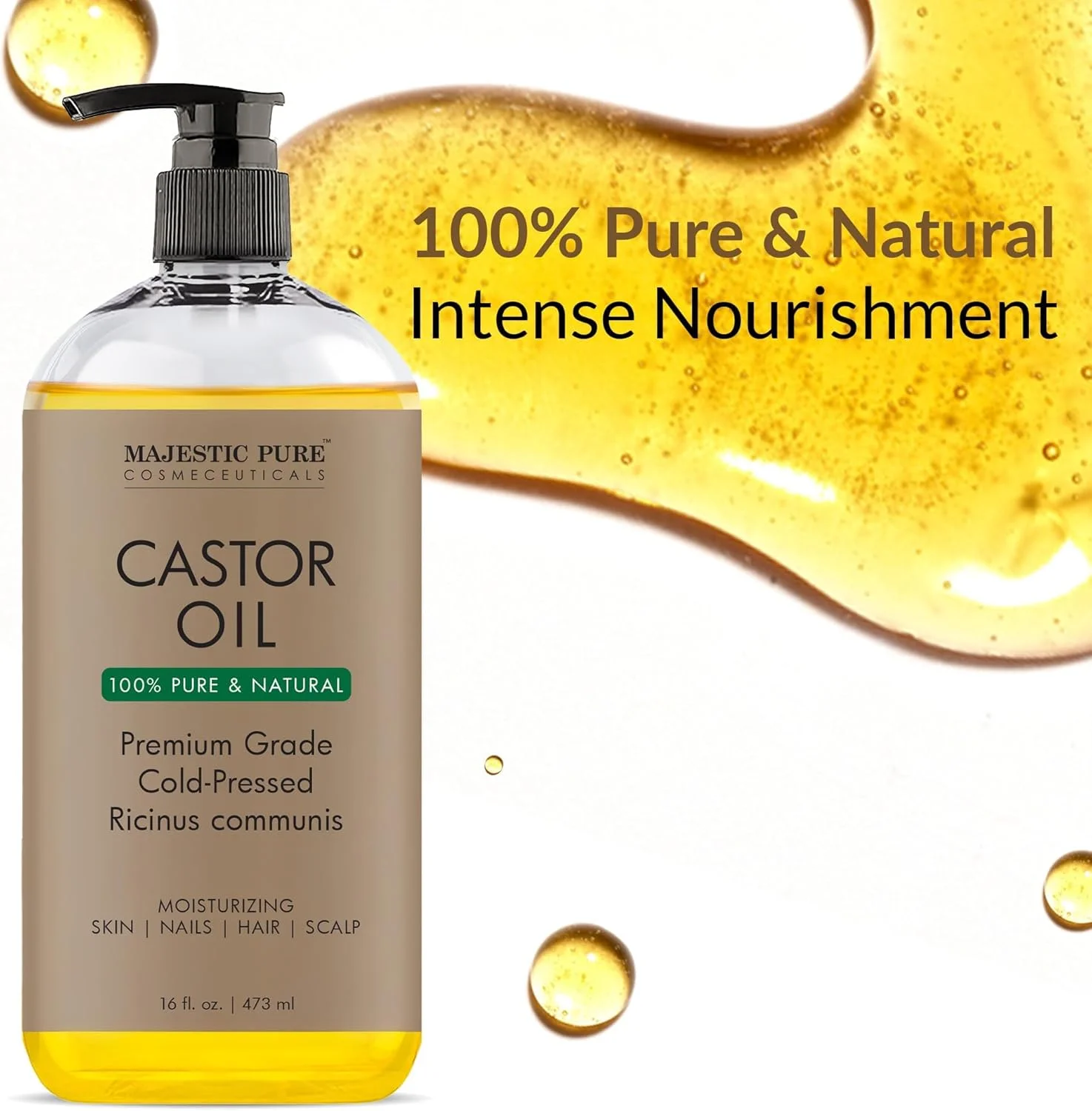 روغن کرچک ارگانیک مجستیک پیور | بطری بزرگ ۴۷۳ میلی لیتری | پرس سرد | ۱۰۰% خالص و بدون هگزان | محرک رشد مو، مژه، ابرو، ناخن | مرطوب کننده و مغذی | بدن، مو روغن کرچک ارگانیک مجستیک پیور | بطری بزرگ ۴۷۳ میلی لیتری | پرس سرد | ۱۰۰% خالص و بدون هگزان | محرک رشد مو، مژه، ابرو، ناخن | مرطوب کننده و مغذی | بدن، مو