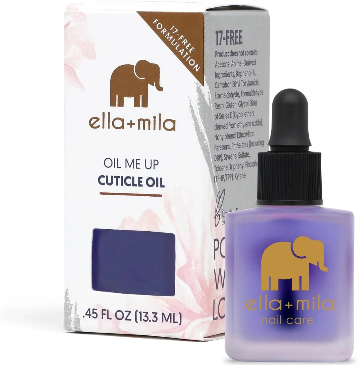 روغن کوتیکول ممتاز ella+mila - مراقبت طولانی مدت از ناخن و درمان رشد ناخن برای ناخن های ضعیف، نازک و آسیب دیده - غنی شده با روغن اسطوخودوس و ویتامین E (Oil Me Up - 13.3 میلی لیتر)