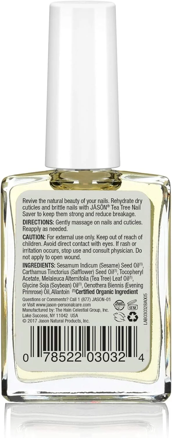 محلول تقویت کننده ناخن جیسون نچرال کازمتیکس، خالص و طبیعی، 15 میلی لیتر