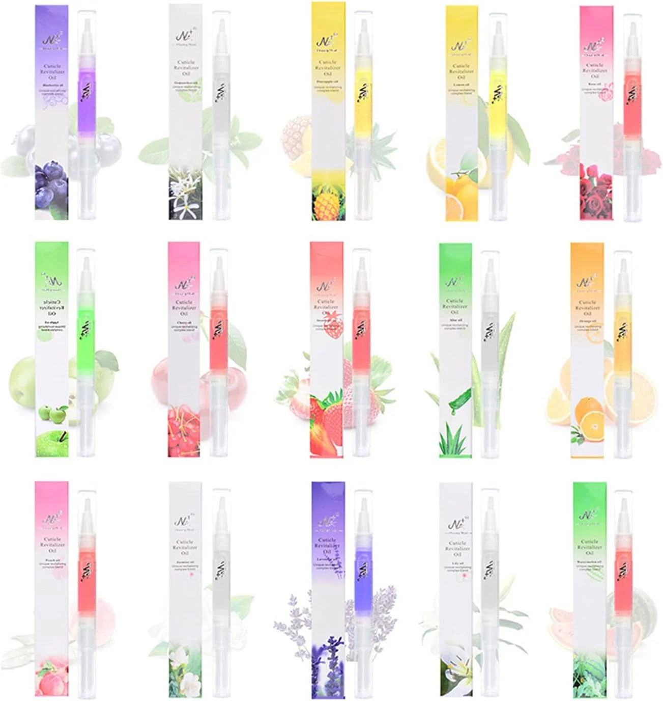 ۱۵ عدد قلم روغن مغذی لاک ناخن برای جلوگیری از کوتیکول
