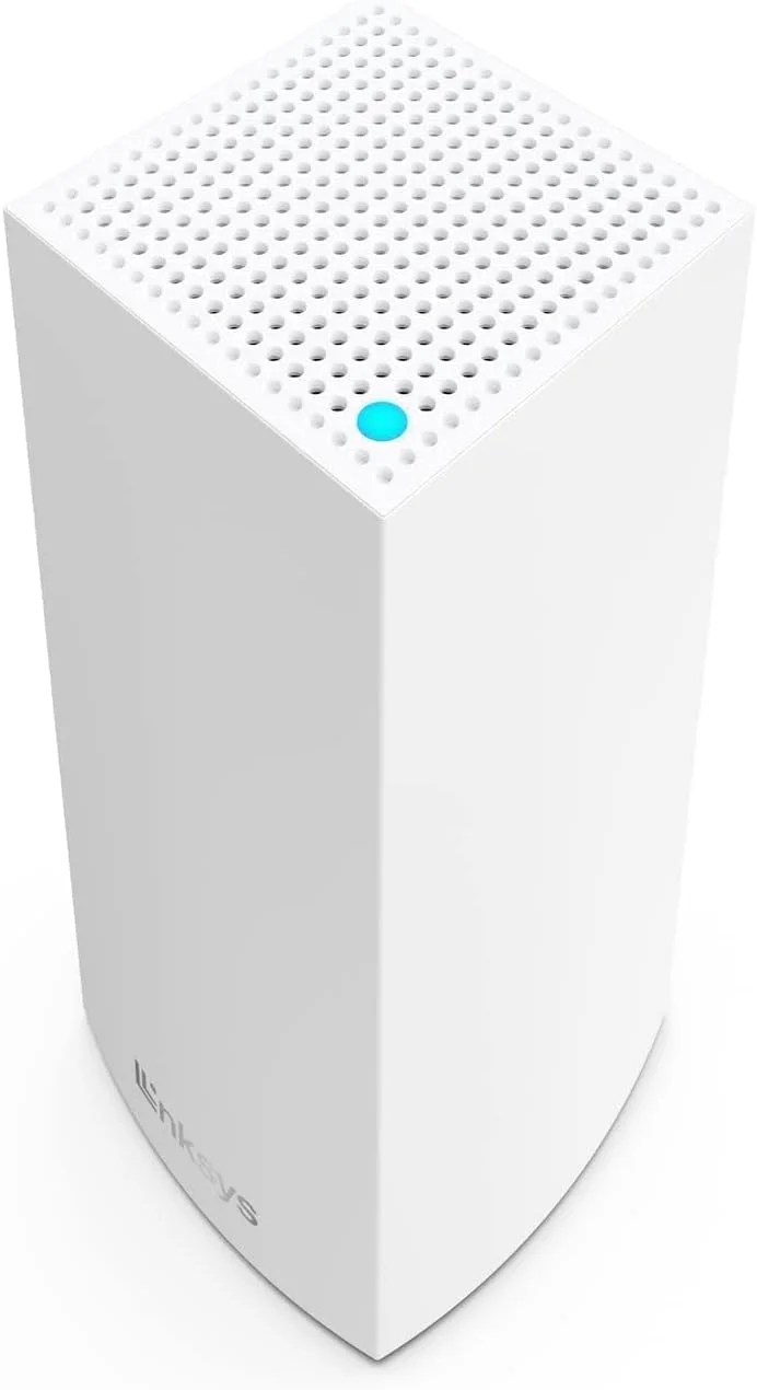 سیستم وای فای 6 مش خانگی دو بانده Linksys Atlas Pro 6 Velop (AX5400) - روتر وای فای، توسعه دهنده، تقویت کننده با پوشش تا 2700 فوت مربع، سرعت 4 برابر سریعتر برای 30+ دستگاه - 1 بسته، سفید، MX5501-ME