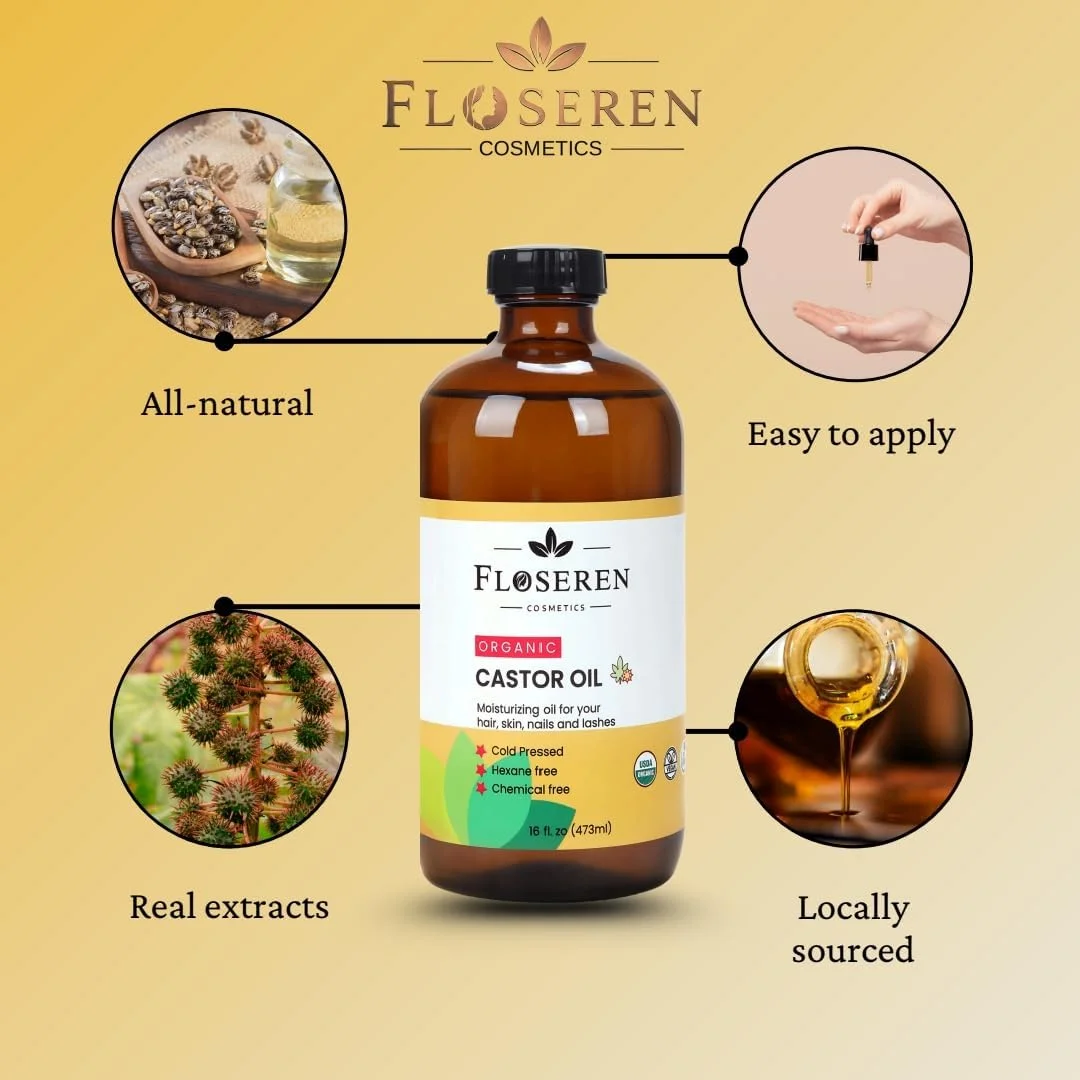 روغن کرچک ارگانیک | پرس سرد | 100% خالص و بدون هگزان | بطری شیشه ای | محرک رشد مو، مژه، ابرو، ناخن | مرطوب کننده و مغذی | بدن، مو (473 میلی لیتر) روغن کرچک ارگانیک | پرس سرد | 100% خالص و بدون هگزان | بطری شیشه ای | محرک رشد مو، مژه، ابرو، ناخن | مرطوب کننده و مغذی | بدن، مو (473 میلی لیتر)