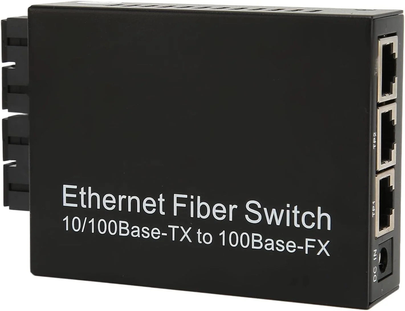 مبدل رسانه فیبر Bewinner، مبدل RJ45 به فیبر 10/100/1000 مگابیت بر ثانیه، بدنه فلزی، سازگاری متنوع، مذاکره خودکار، دارای گواهینامه UL، اتصال و پخش، مشکی (UK