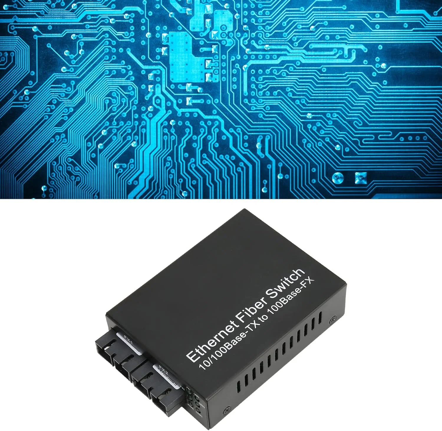 مبدل رسانه فیبر Bewinner، مبدل RJ45 به فیبر 10/100/1000 مگابیت بر ثانیه، بدنه فلزی، سازگاری متنوع، مذاکره خودکار، دارای گواهینامه UL، اتصال و پخش، مشکی (UK