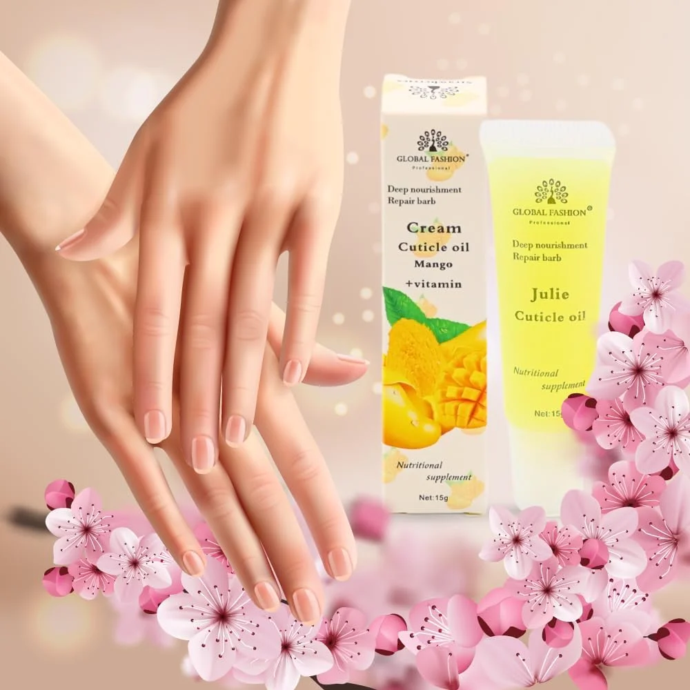 کرم کوتیکول حرفه ای گلوبال فشن - رایحه + ویتامین ها - مراقبت مغذی از ناخن و کوتیکول (انبه + ویتامین)