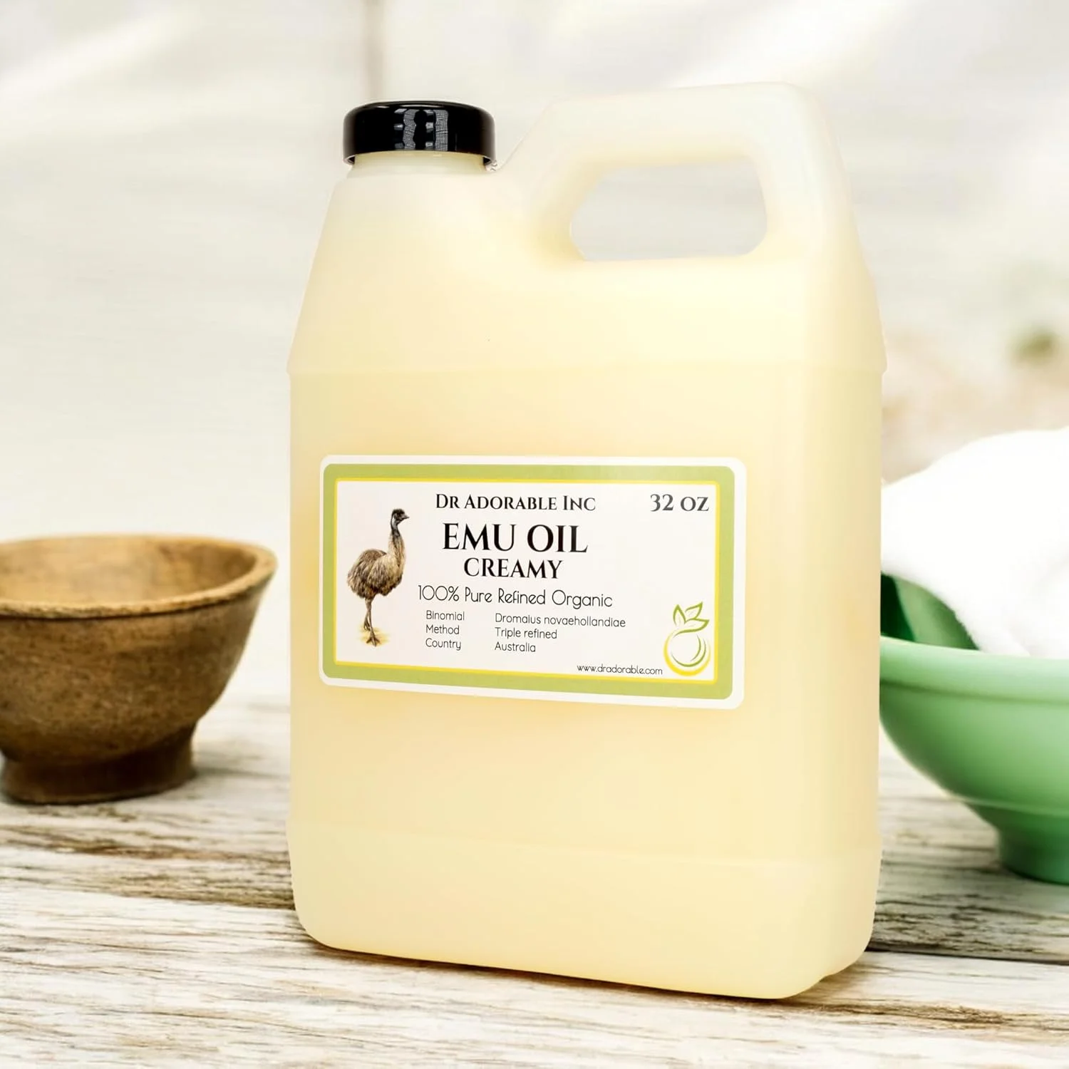 دکتر ادورابل - ۹۴۶ میلی لیتر - روغن شترمرغ کرمی - ۱۰۰٪ خالص طبیعی ارگانیک دکتر ادورابل - ۹۴۶ میلی لیتر - روغن شترمرغ کرمی - ۱۰۰٪ خالص طبیعی ارگانیک