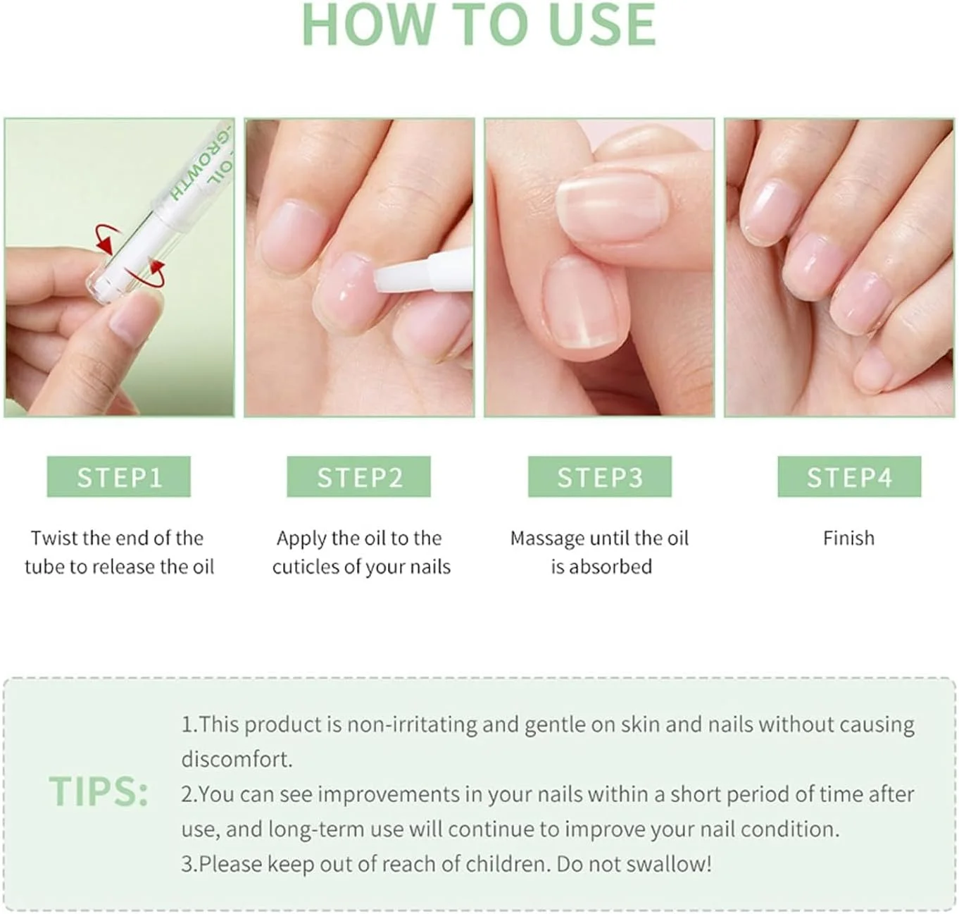 روغن کوتیکول قلمی 2 عددی - تقویت کننده ناخن و نرم کننده کوتیکول با روغن های طبیعی، برس 360 درجه برای ناخن های خشک و ترک خورده، درمان شبانه برای رشد ناخن و مراقبت از مانیکور - قابل حمل و غیر چرب