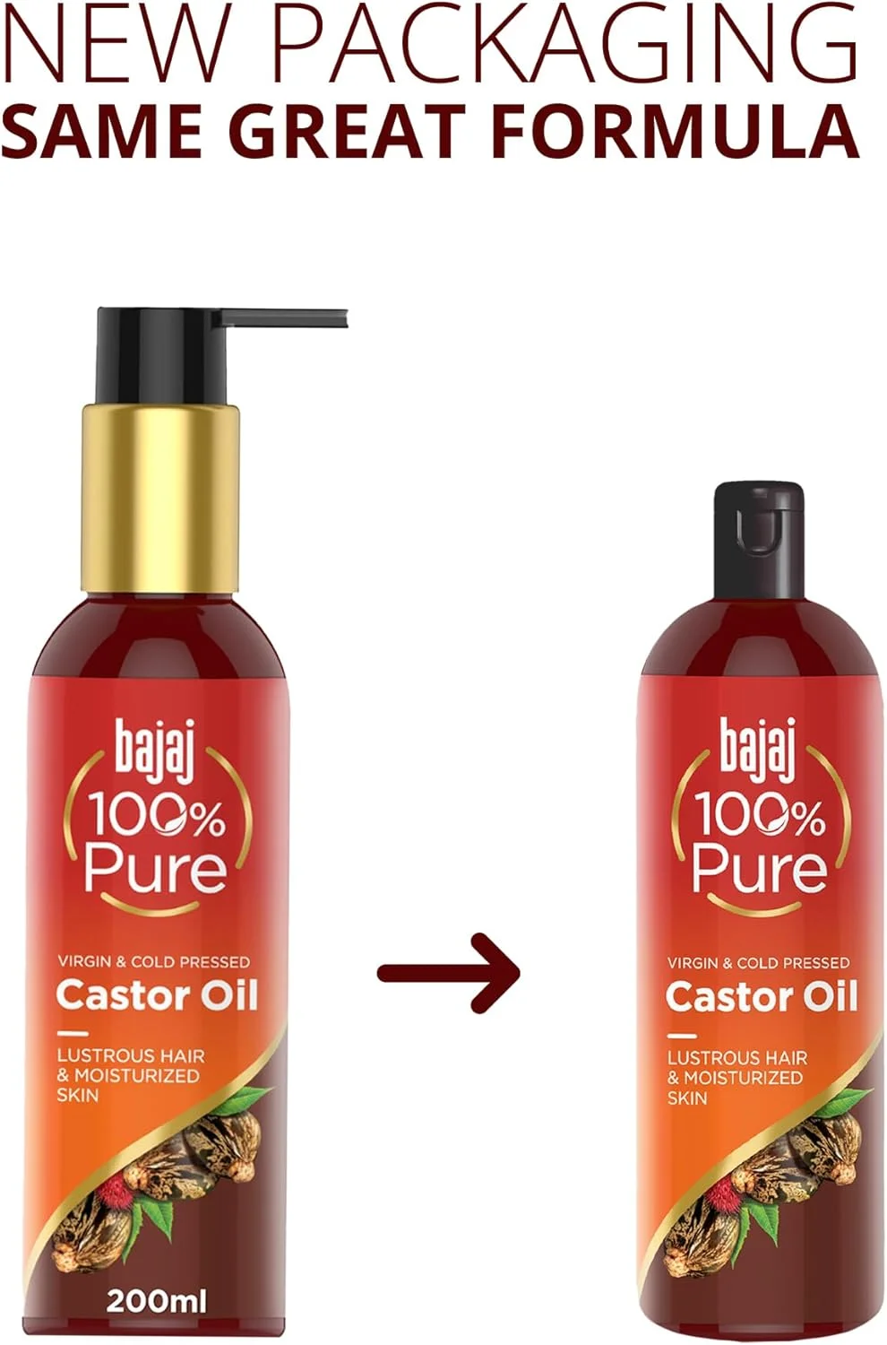 روغن کرچک ۱۰۰٪ خالص باجاج – ۲۰۰ میلیلیتر روغن پرس سرد برای رشد مو، مرطوبسازی پوست، آبرسانی پوست سر، مراقبت از مژه و ابرو، تقویت ناخن، مصارف زیبایی DIY و تسکین پوست خشک روغن کرچک ۱۰۰٪ خالص باجاج – ۲۰۰ میلیلیتر روغن پرس سرد برای رشد مو، مرطوبسازی پوست، آبرسانی پوست سر، مراقبت از مژه و ابرو، تقویت ناخن، مصارف زیبایی DIY و تسکین پوست خشک