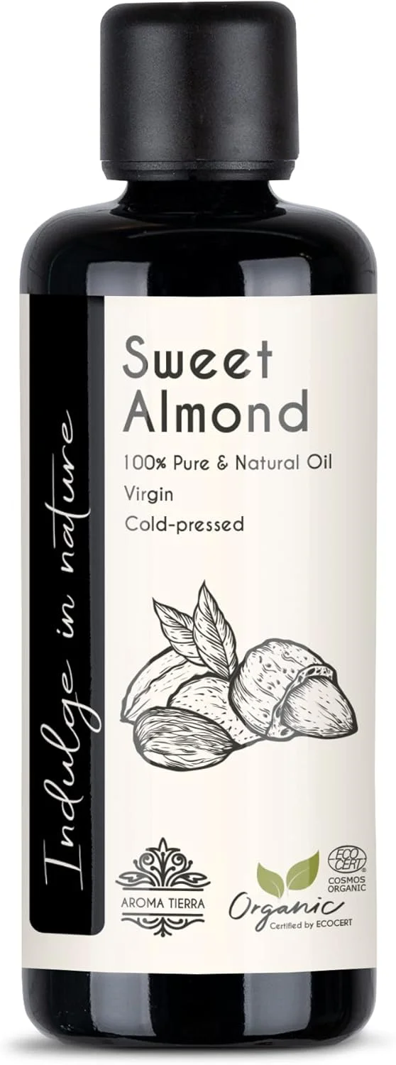 روغن بادام شیرین ارگانیک آروما تیرا - 100% خالص، طبیعی، پرس سرد و تصفیه نشده - مرطوب کننده برای پوست، مو، بدن و ناخن روغن بادام شیرین ارگانیک آروما تیرا - 100% خالص، طبیعی، پرس سرد و تصفیه نشده - مرطوب کننده برای پوست، مو، بدن و ناخن