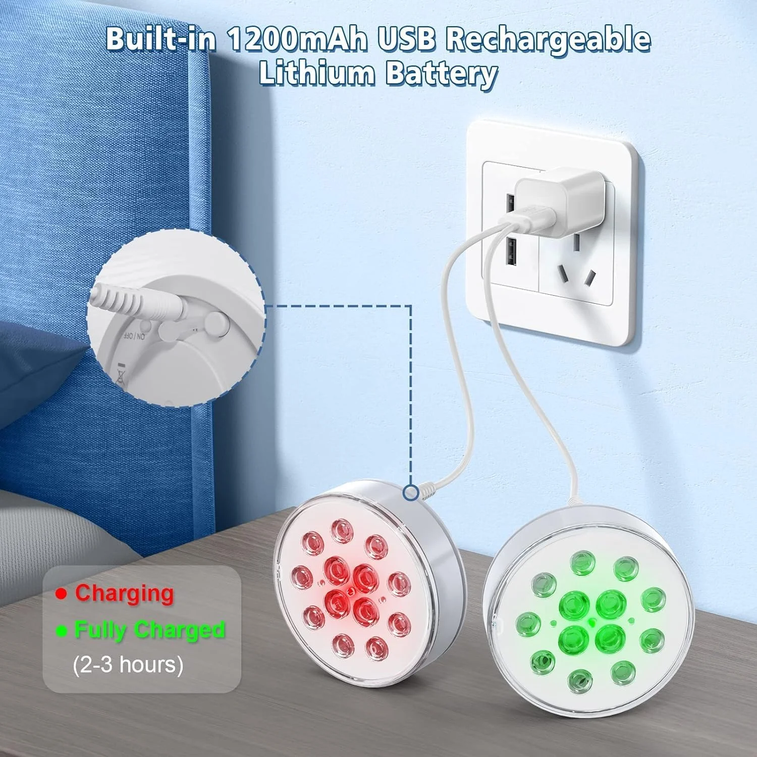چراغ های LED استخری غوطه ور NALACAL - ضد آب IP68 با 16 رنگ و کنترل از راه دور برای وان آب گرم، استخر روکار و توکار، حمام، مهمانی، گلدان چراغ های LED استخری غوطه ور NALACAL - ضد آب IP68 با 16 رنگ و کنترل از راه دور برای وان آب گرم، استخر روکار و توکار، حمام، مهمانی، گلدان