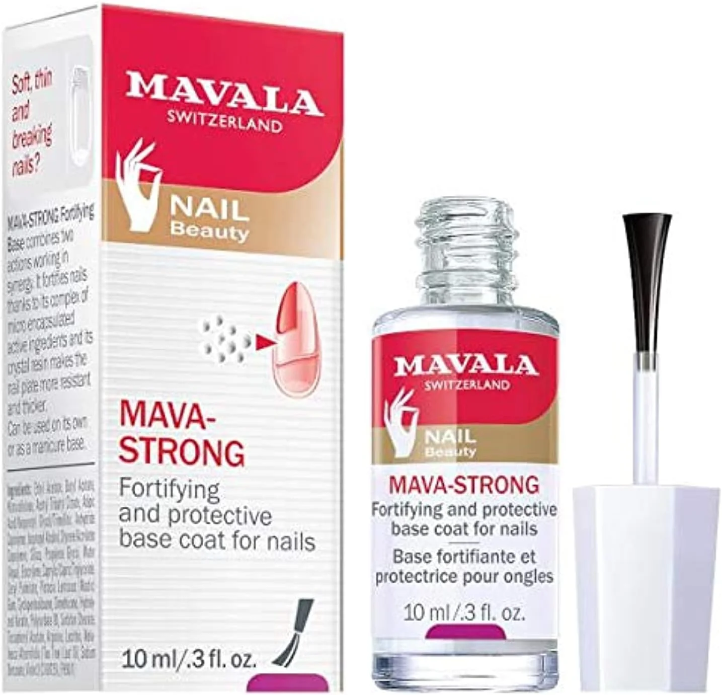 تقویت کننده و محافظ ناخن ماوالا Mava Strong حجم 10 میلی لیتر تقویت کننده و محافظ ناخن ماوالا Mava Strong حجم 10 میلی لیتر