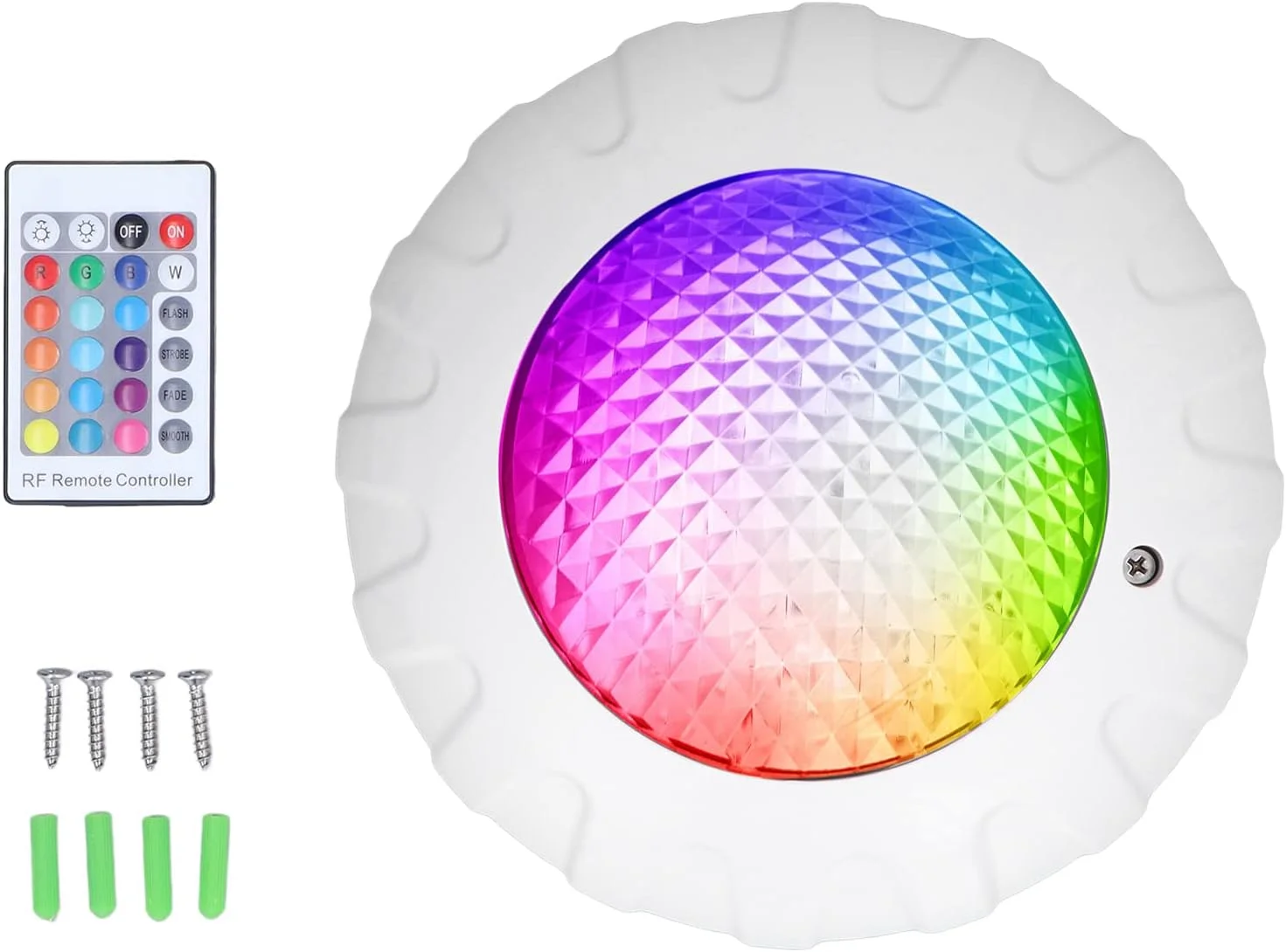 چراغ های RGB زیر آب Fyearfly، چراغ های استخری LED DC12V/38W با کنترل از راه دور IP68 ضد آب RGB رنگارنگ، برای حوض فواره استخر