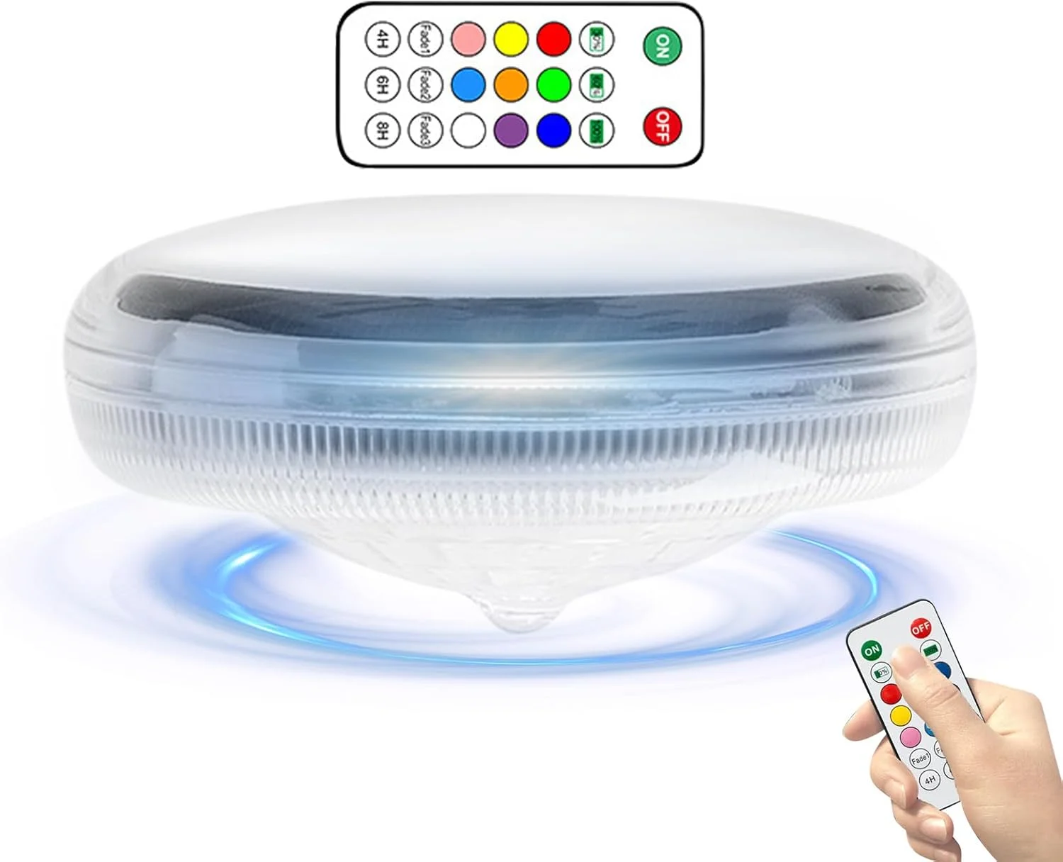 چراغ های خورشیدی استخر - چراغ های شناور استخر با کنترل از راه دور - نورپردازی LED ضد آب برای دکوراسیون فضای باز برای مهمانی وان حمام حوض چمن شنا باغ