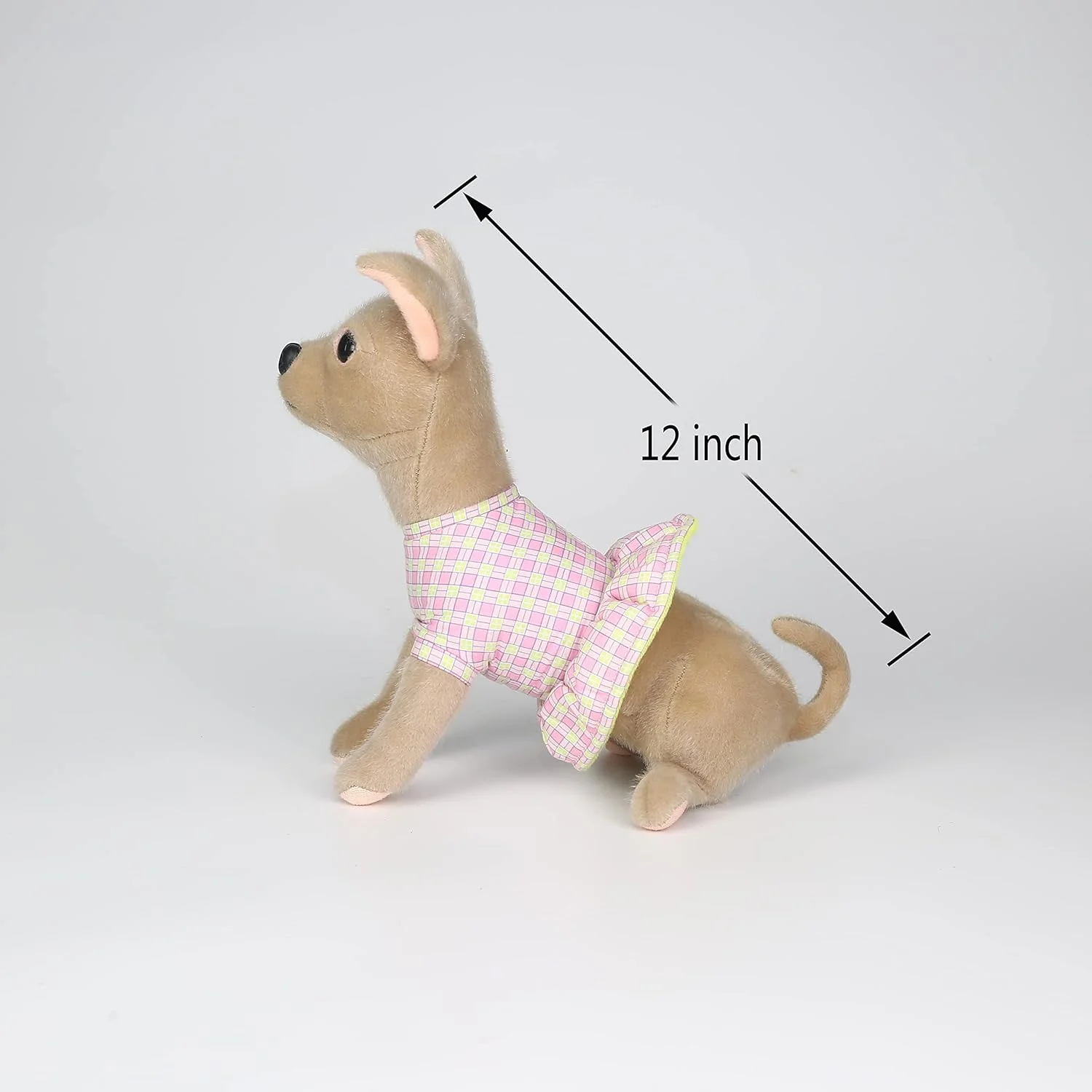 عروسک سگ چیواوا پولیشی 30 سانتیمتری، سگ نشسته با دامن (هدیه) عروسک سگ چیواوا پولیشی 30 سانتیمتری، سگ نشسته با دامن (هدیه)