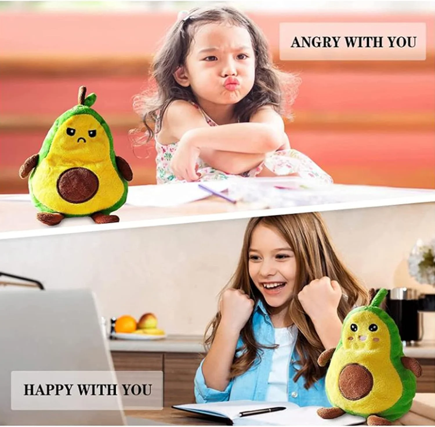 عروسک آووکادو دو طرفه، عروسک پولیشی آووکادو با حالت های خوشحال و عصبانی، مینی عروسک های پولیشی میوه ای بامزه عروسک آووکادو دو طرفه، عروسک پولیشی آووکادو با حالت های خوشحال و عصبانی، مینی عروسک های پولیشی میوه ای بامزه