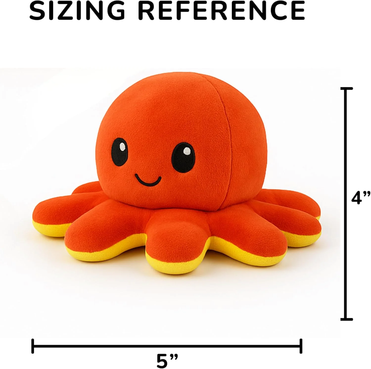 عروسک اختاپوس پولیشی دو رو AYEBIA | عروسک پشت و رو شونده | عروسک های پولیشی اختاپوس بامزه | اختاپوس پولیشی | بدون گفتن یک کلمه، به عنوان هدیه برای کودکان و بزرگسالان یا برای دکور