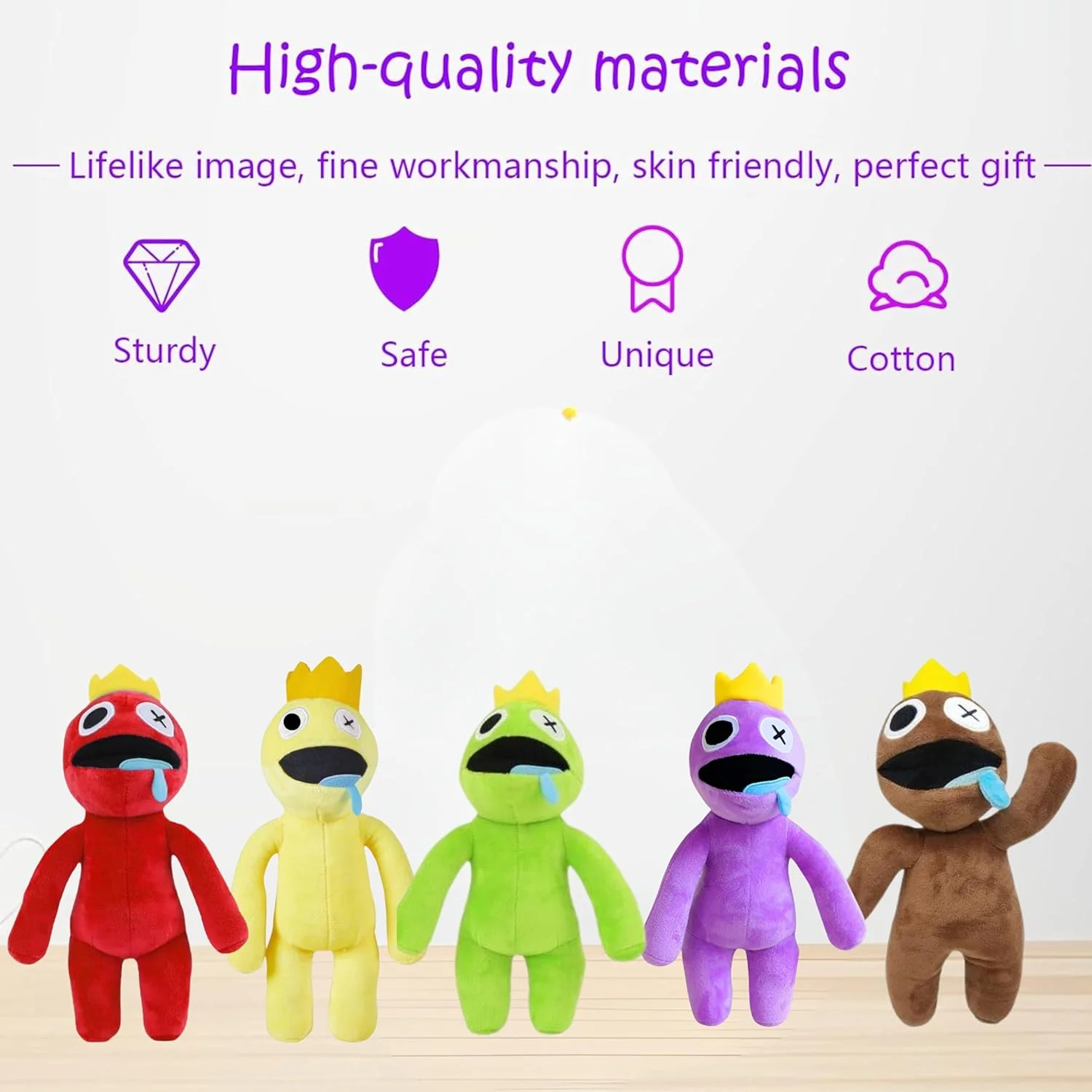 ست 5 عددی عروسک پولیشی رنگین کمانی، عروسک های نرم و ناز پر شده حیوانات رنگین کمانی 30 سانتی متری، بهترین هدیه برای پسران و دختران برای هالووین، روز شکرگزاری و دوستداران بازی (5 رنگ)