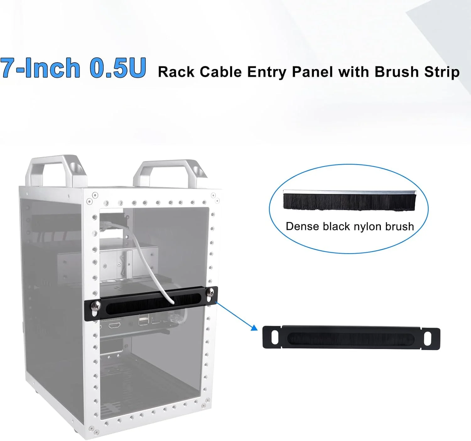 پنل مدیریت کابل رکمونت GeeekPi با برس 7 اینچی 0.5U برای ورود کابل در رک سرور DeskPi RackMate TT پنل مدیریت کابل رکمونت GeeekPi با برس 7 اینچی 0.5U برای ورود کابل در رک سرور DeskPi RackMate TT