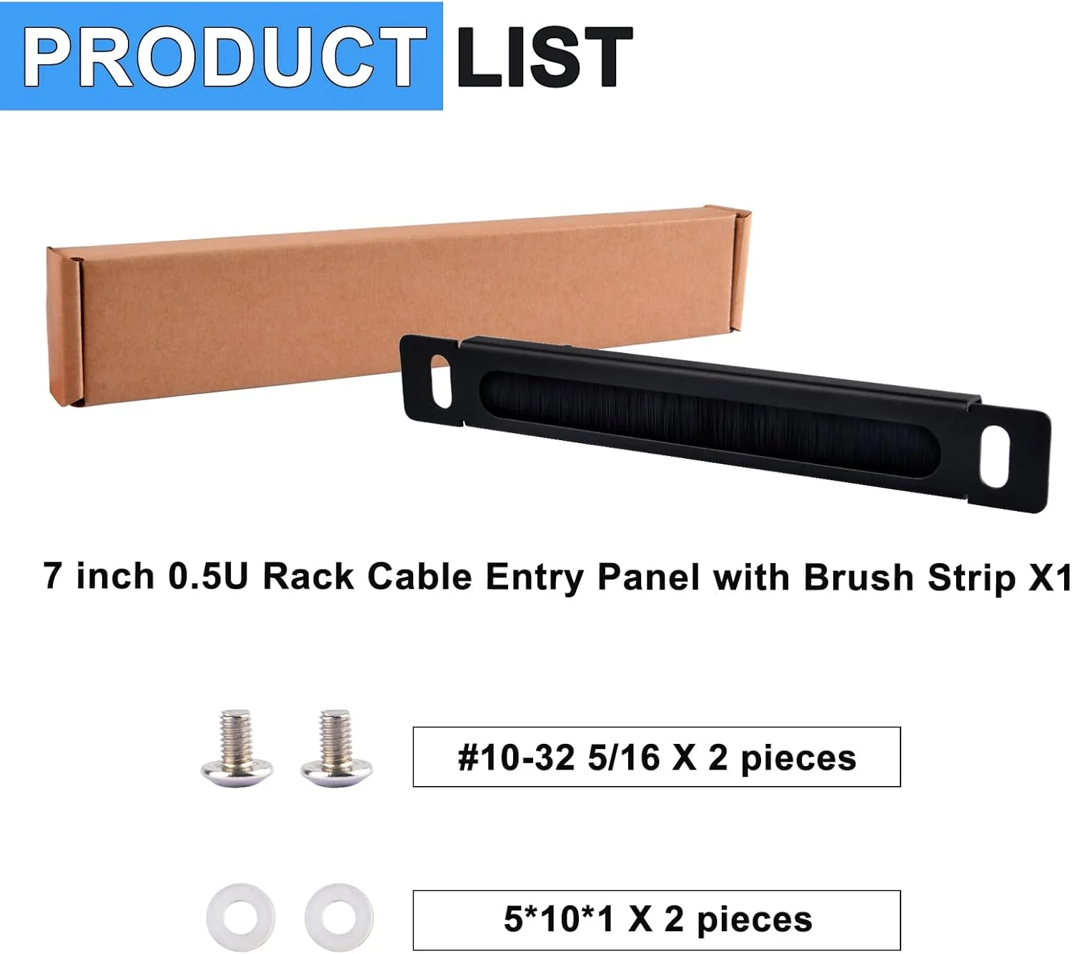 پنل مدیریت کابل رکمونت GeeekPi با برس 7 اینچی 0.5U برای ورود کابل در رک سرور DeskPi RackMate TT پنل مدیریت کابل رکمونت GeeekPi با برس 7 اینچی 0.5U برای ورود کابل در رک سرور DeskPi RackMate TT