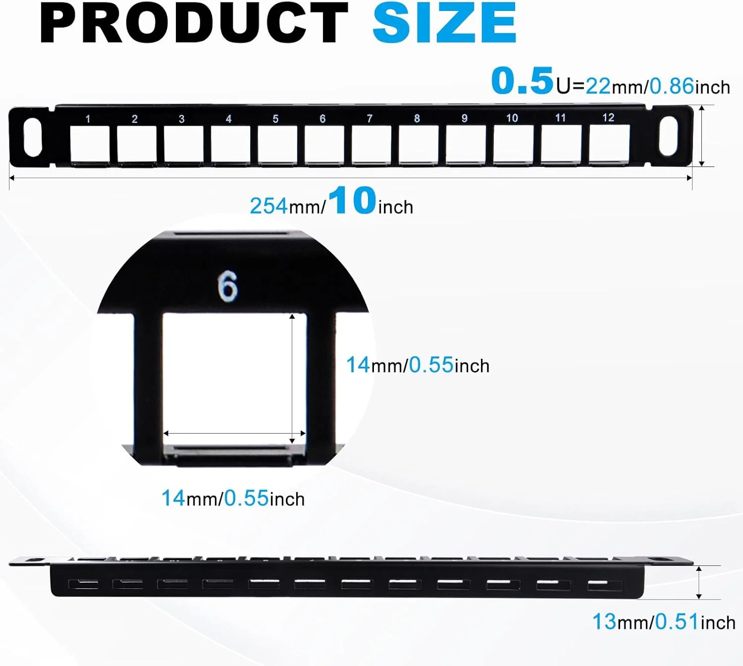 پنل پچ کیستون خالی 12 پورت GeeekPi، پنل پچ شبکه 0.5U CAT5/CAT5e/CAT6/CAT6a برای رک مونت DeskPi RackMate T1/T0/T2 و رک سرور/کابینت شبکه 10 اینچی پنل پچ کیستون خالی 12 پورت GeeekPi، پنل پچ شبکه 0.5U CAT5/CAT5e/CAT6/CAT6a برای رک مونت DeskPi RackMate T1/T0/T2 و رک سرور/کابینت شبکه 10 اینچی