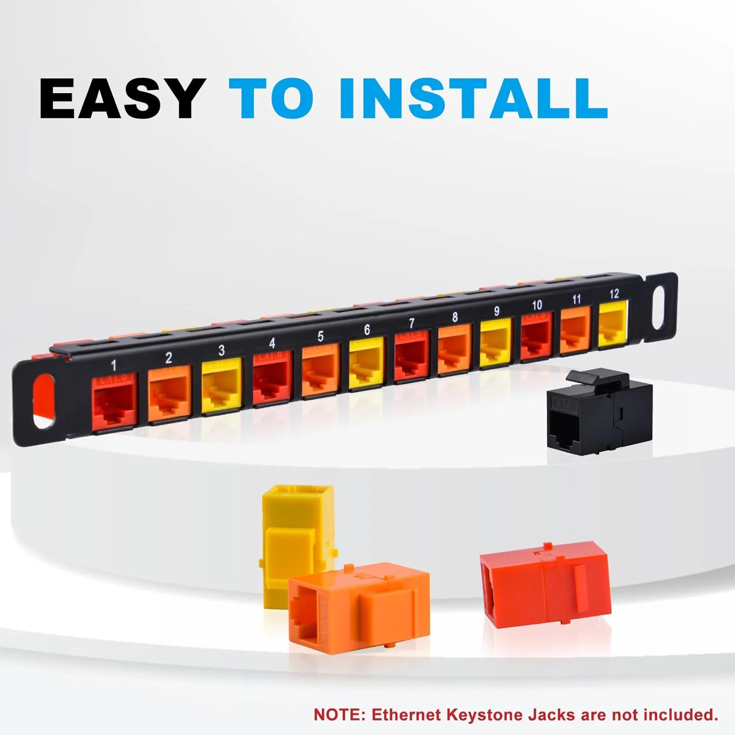 پنل پچ کیستون خالی 12 پورت GeeekPi، پنل پچ شبکه 0.5U CAT5/CAT5e/CAT6/CAT6a برای رک مونت DeskPi RackMate T1/T0/T2 و رک سرور/کابینت شبکه 10 اینچی پنل پچ کیستون خالی 12 پورت GeeekPi، پنل پچ شبکه 0.5U CAT5/CAT5e/CAT6/CAT6a برای رک مونت DeskPi RackMate T1/T0/T2 و رک سرور/کابینت شبکه 10 اینچی