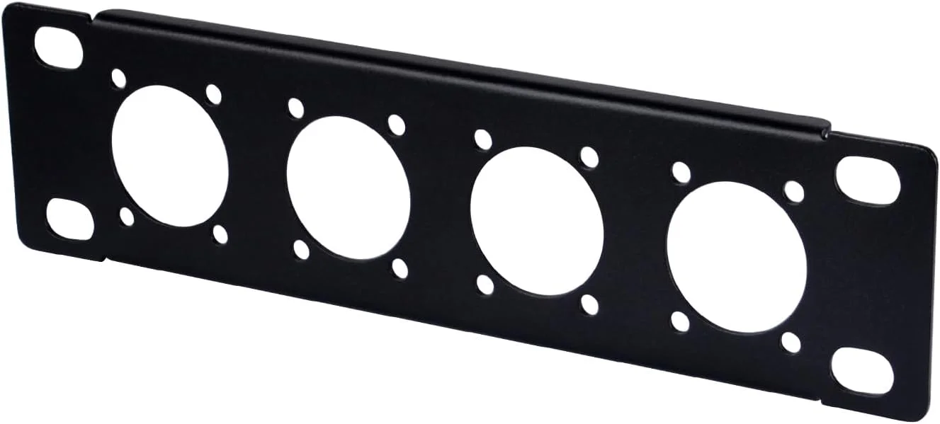 پنل رک 1U سری D گییک پی 7 اینچی، پنل نصب رک صوتی 4D XLR HDMI برای کابینت سرور DeskPi RackMate TT (1)